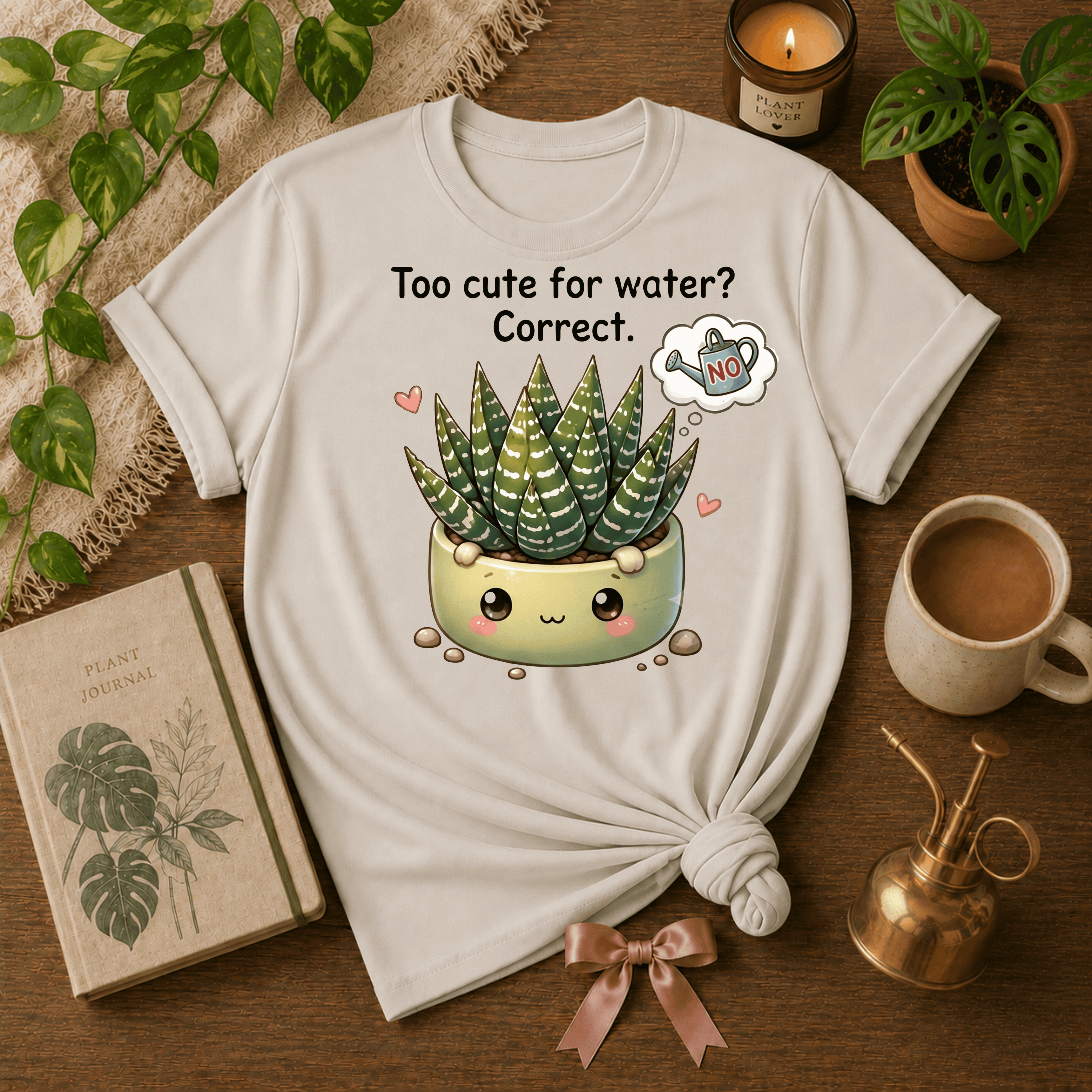Too Cute For Water | Plant Lover Graphic T-Shirt