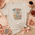 Tiny Tide Club cute animal graphic t-shirt cozy flat lay in ice grey.