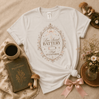 High Standards introvert graphic t-shirt cozy flat lay in ice grey.