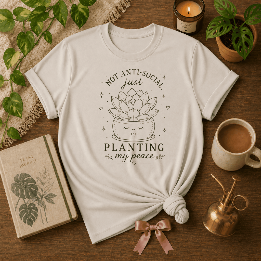 Planting My Peace | Plant Lover Graphic T-Shirt