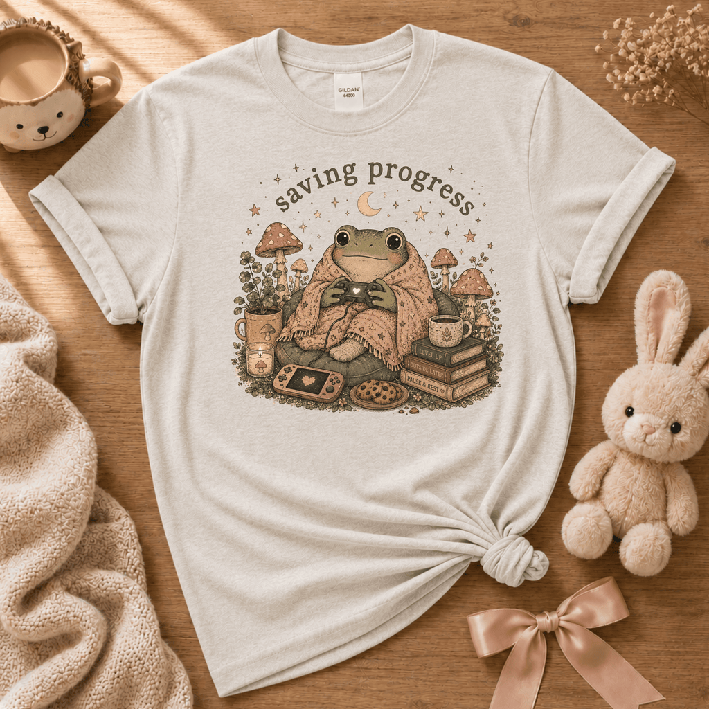 Saving Progress | Cute Animal Graphic T-Shirt
