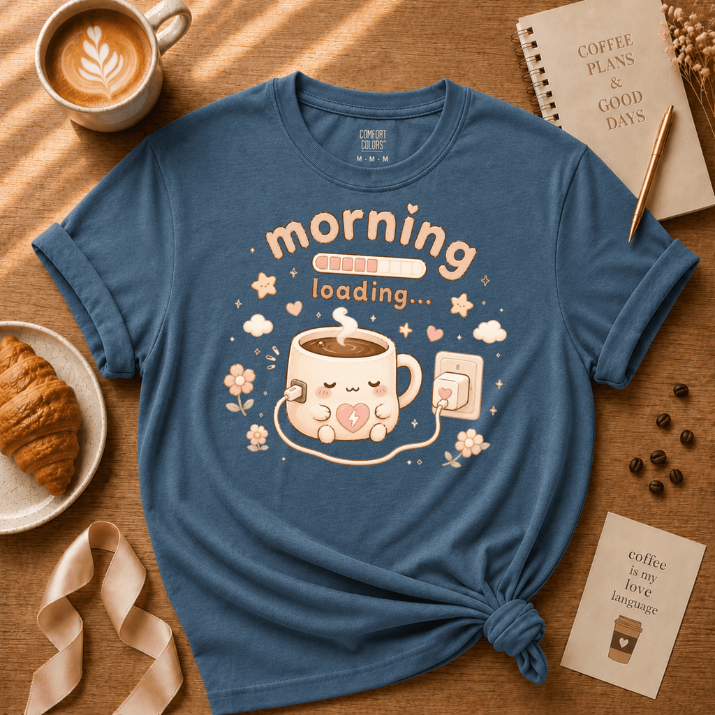 Morning Loading | Coffee Lover Graphic T-Shirt