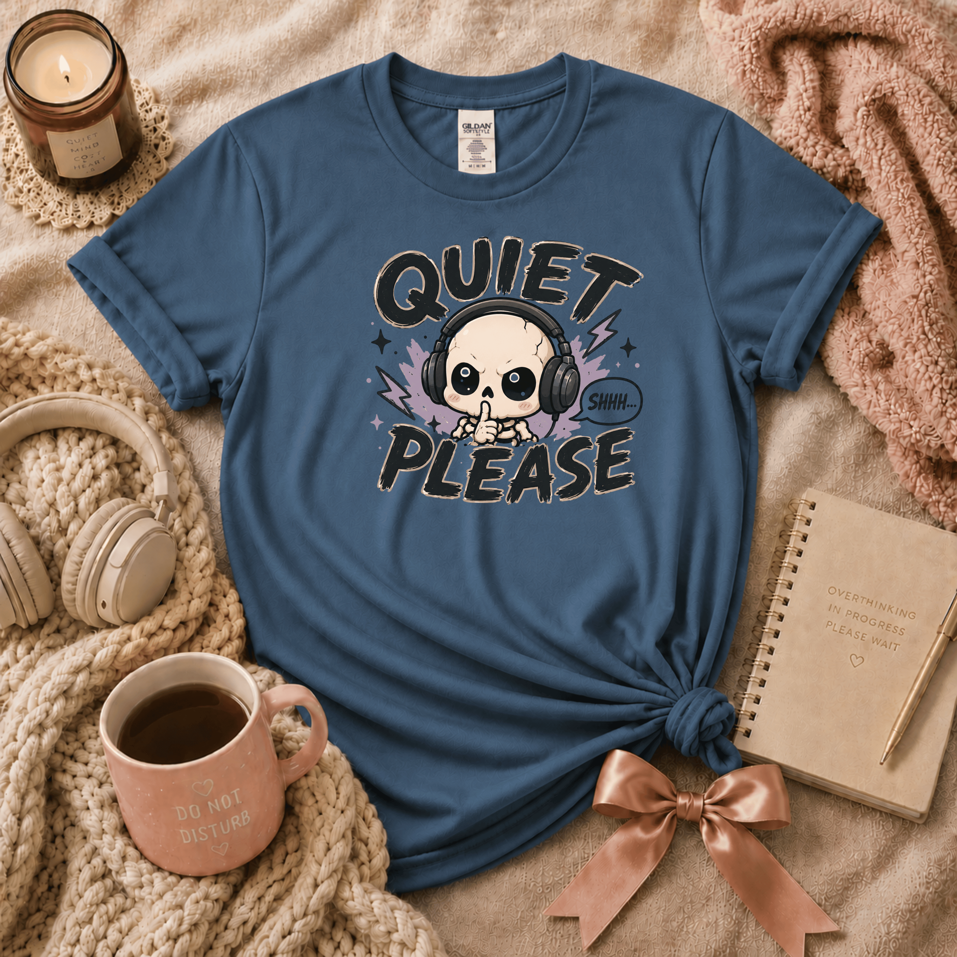 Quiet Please | Funny Introvert Graphic T-Shirt