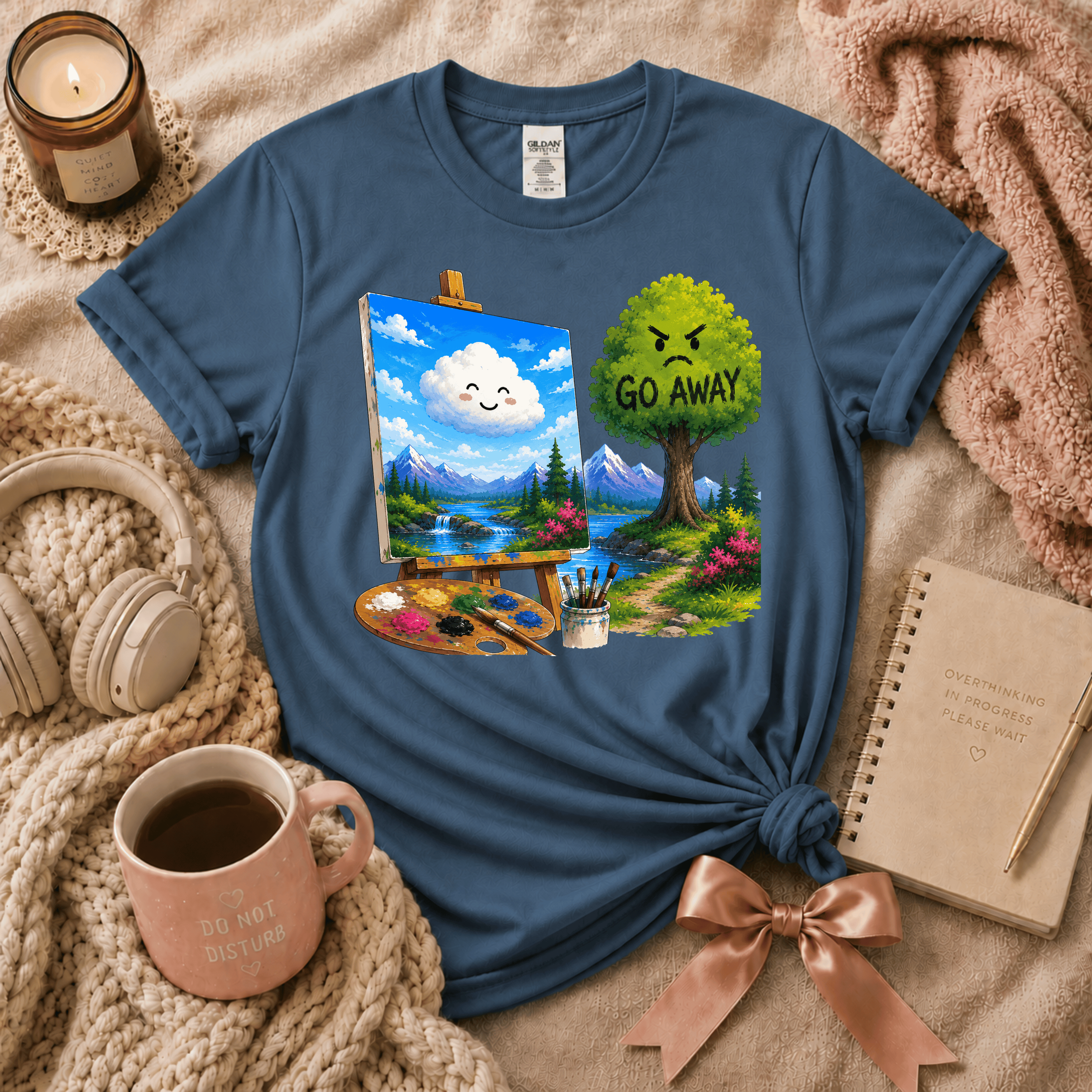 Happy Little Cloud | Funny Introvert Graphic T-Shirt