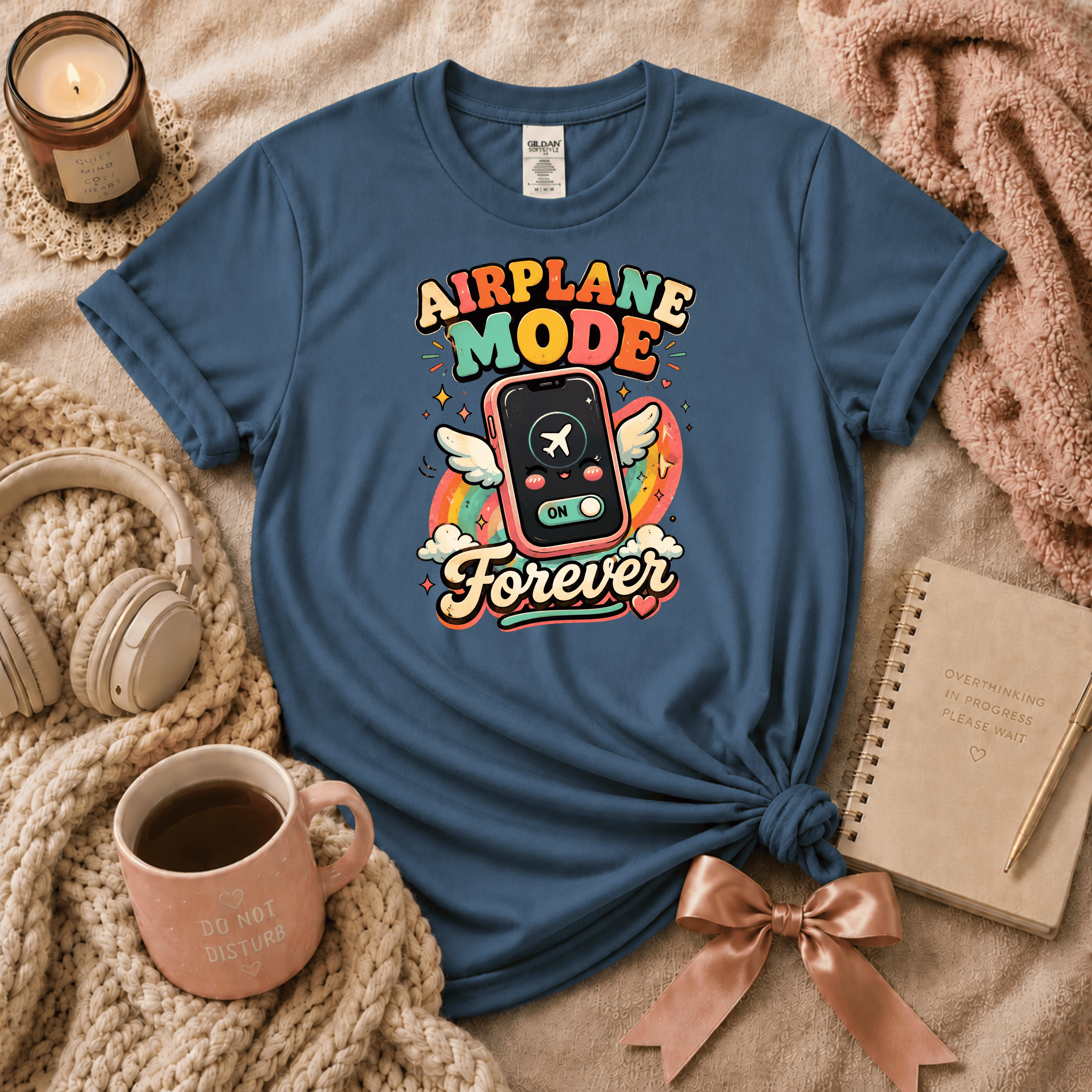 Airplane Mode Forever | Funny Introvert Graphic T-Shirt