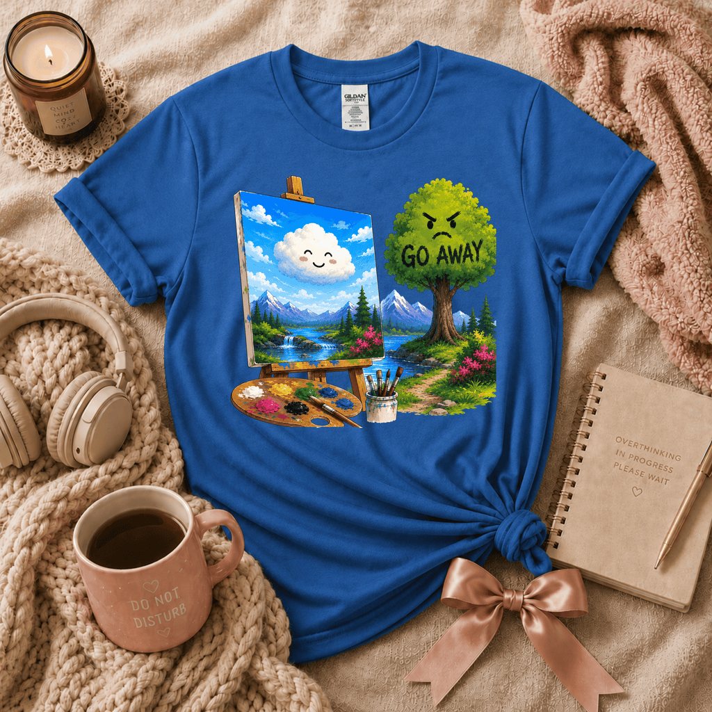 Happy Little Cloud | Funny Introvert Graphic T-Shirt