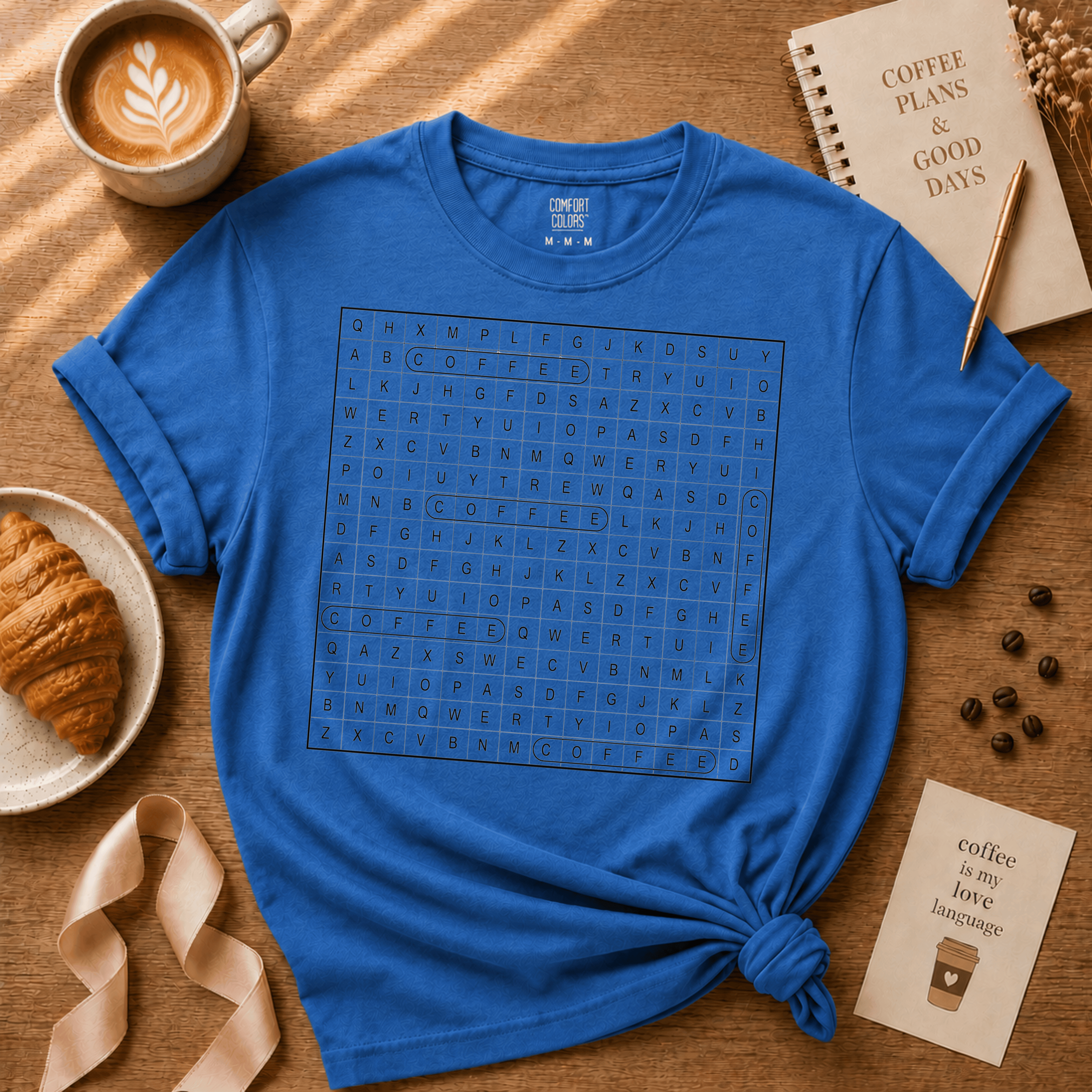 Coffee Crossword | Coffee Lover Graphic T-Shirt