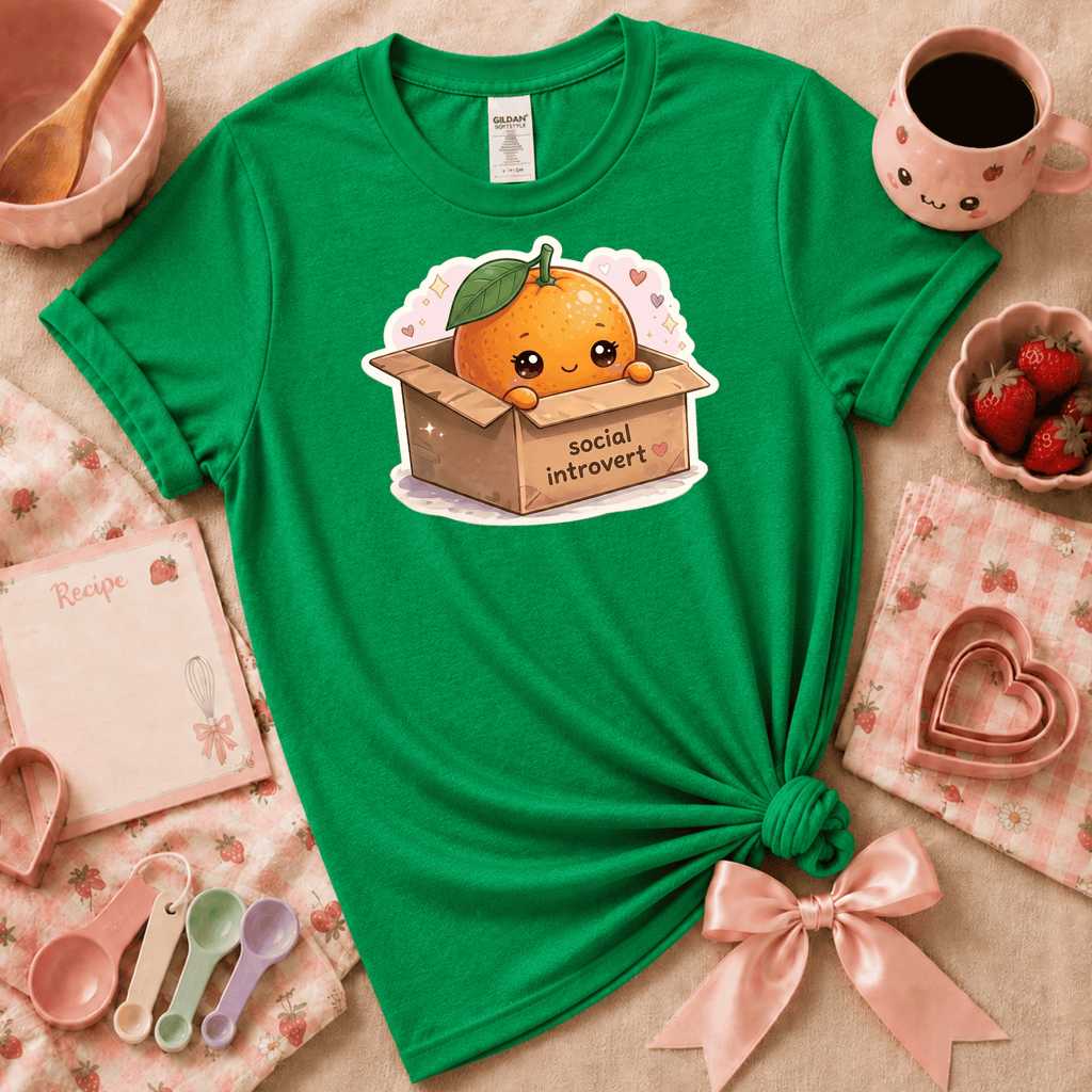 Orange Box | Funny Introvert Graphic T-Shirt