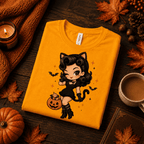 Kitty Kate Premium T-Shirt in gold, folded close-up
