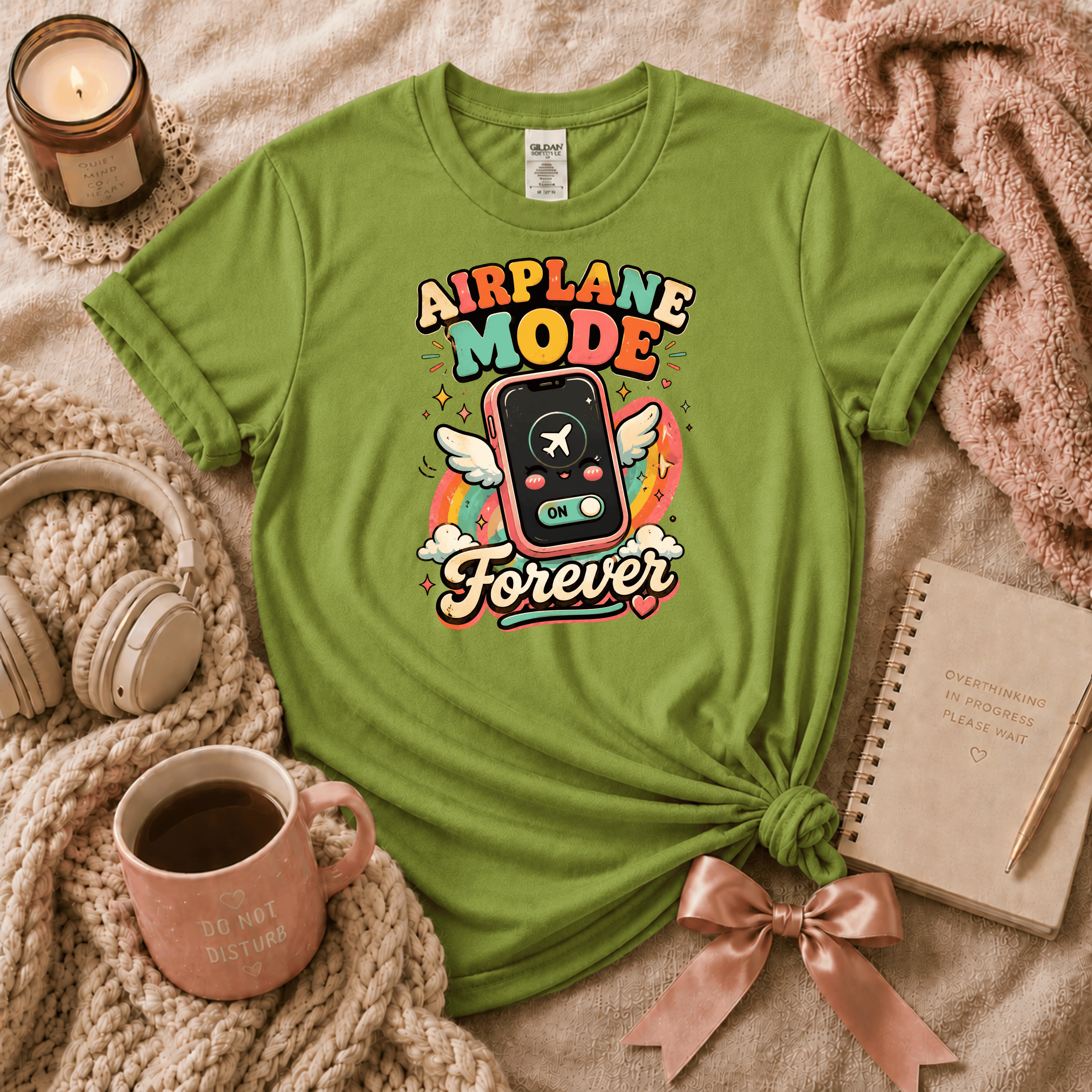 Airplane Mode Forever | Funny Introvert Graphic T-Shirt