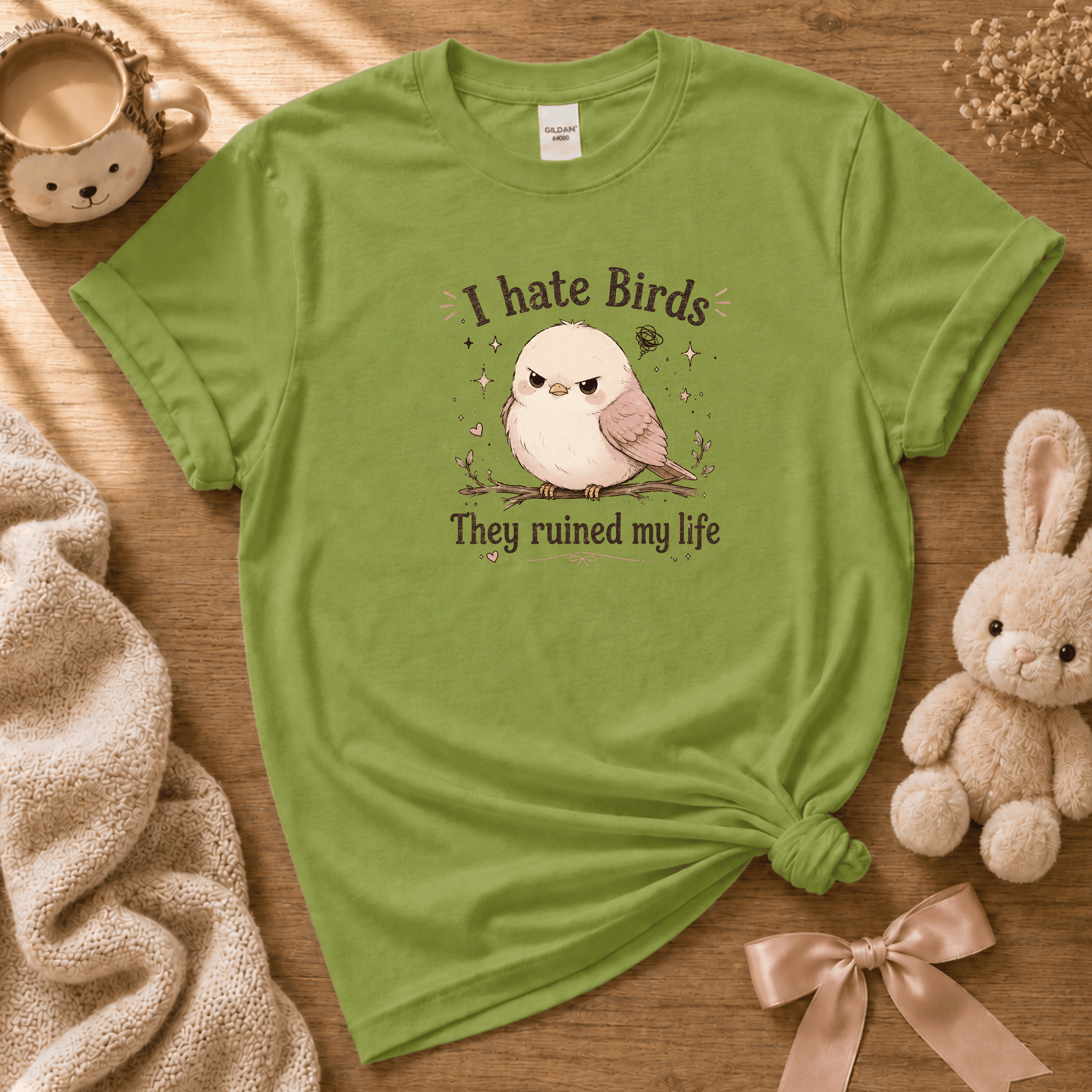 I Hate Birds | Cute Animal Graphic T-Shirt