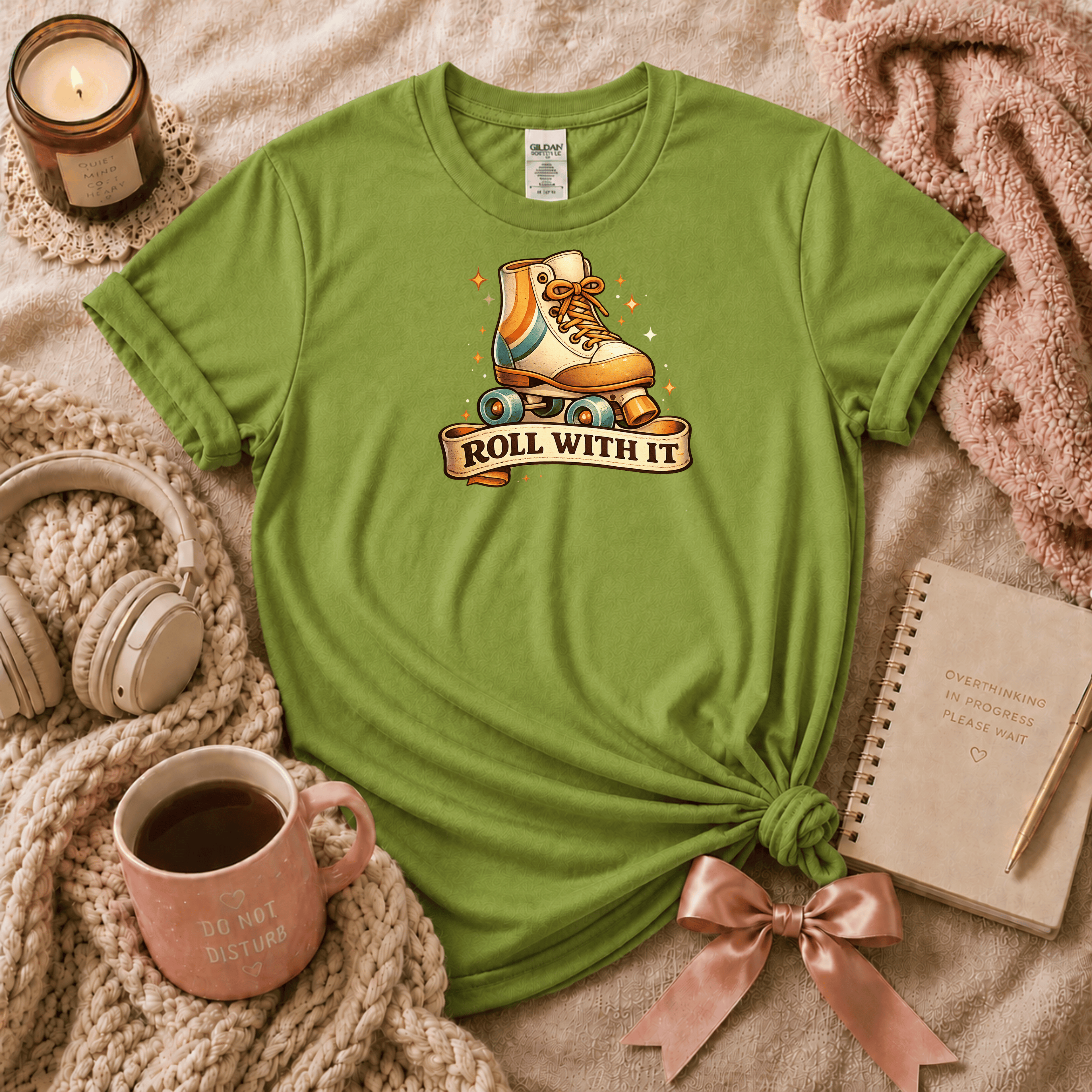Roll With It Roller-skate | Cute Food Graphic T-Shirt
