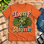 Leaf Me Alone Premium T-Shirt in burnt orange, flat lay