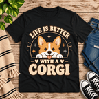 Life Is Better Premium T-Shirt in vintage black, flat lay