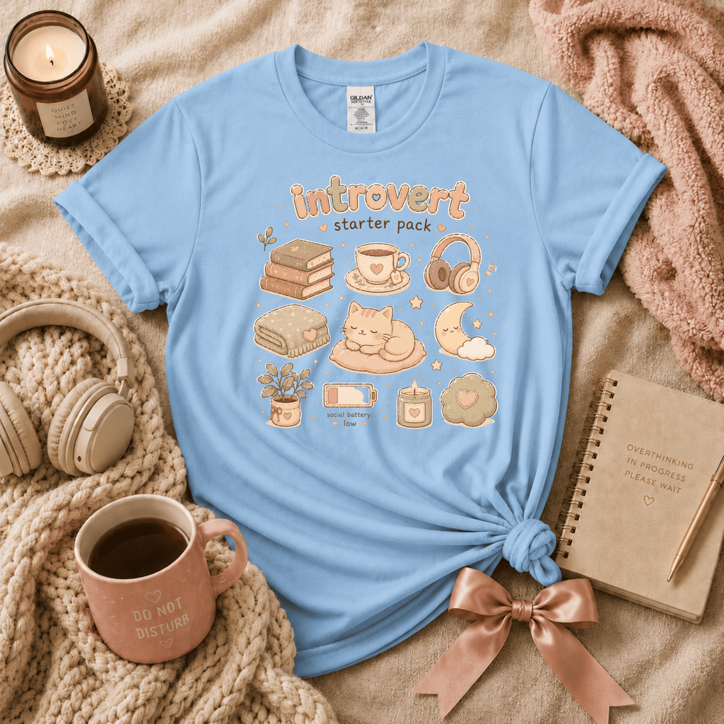 Introvert Starter Pack | Funny Introvert Graphic T-Shirt