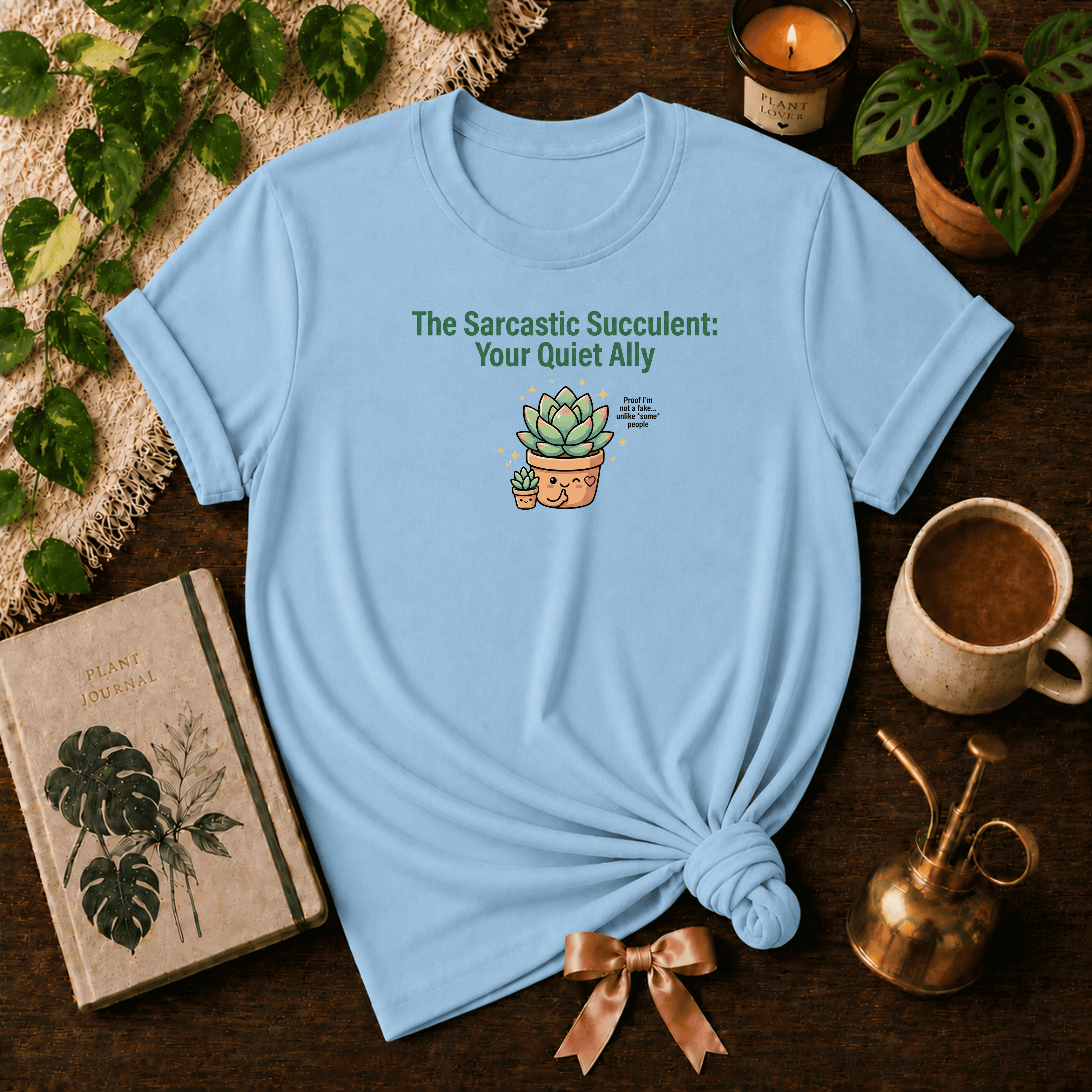 Sarcastic Succulent | Plant Lover Graphic T-Shirt