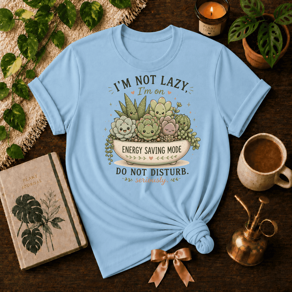 Energy Saving Mode | Plant Lover Graphic T-Shirt