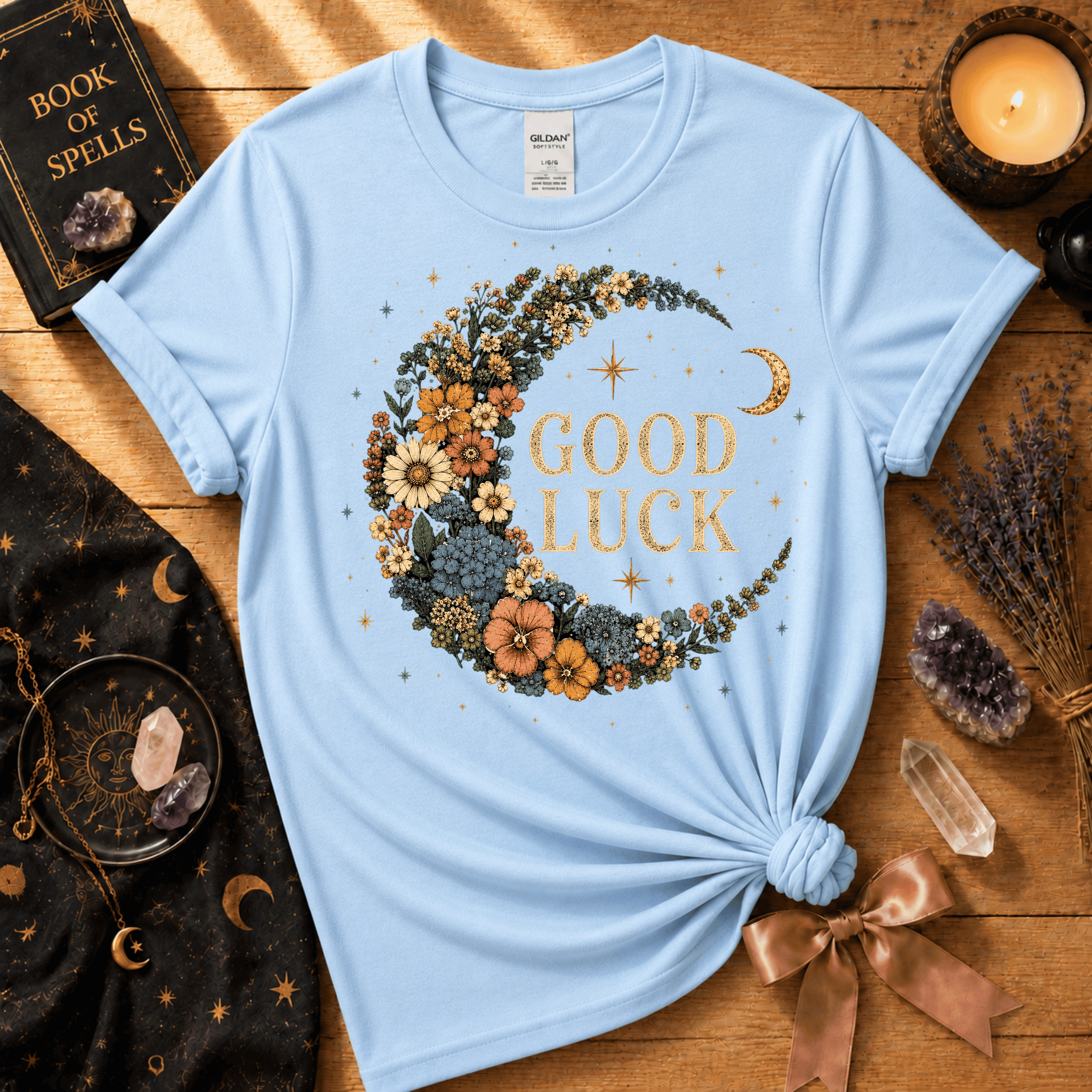 Good Luck Gold | Celestial Graphic T-Shirt