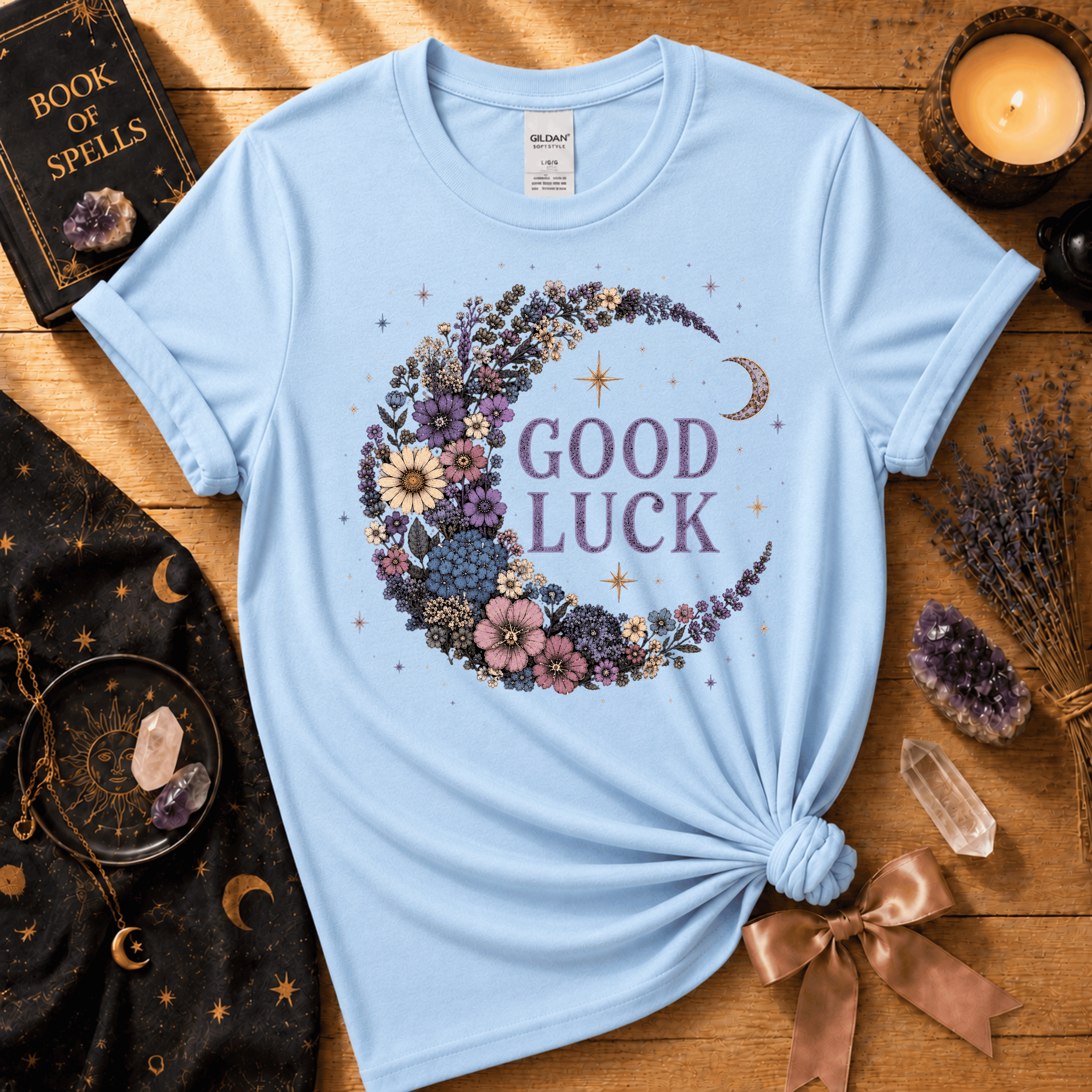 Good Luck Lavender | Celestial Graphic T-Shirt