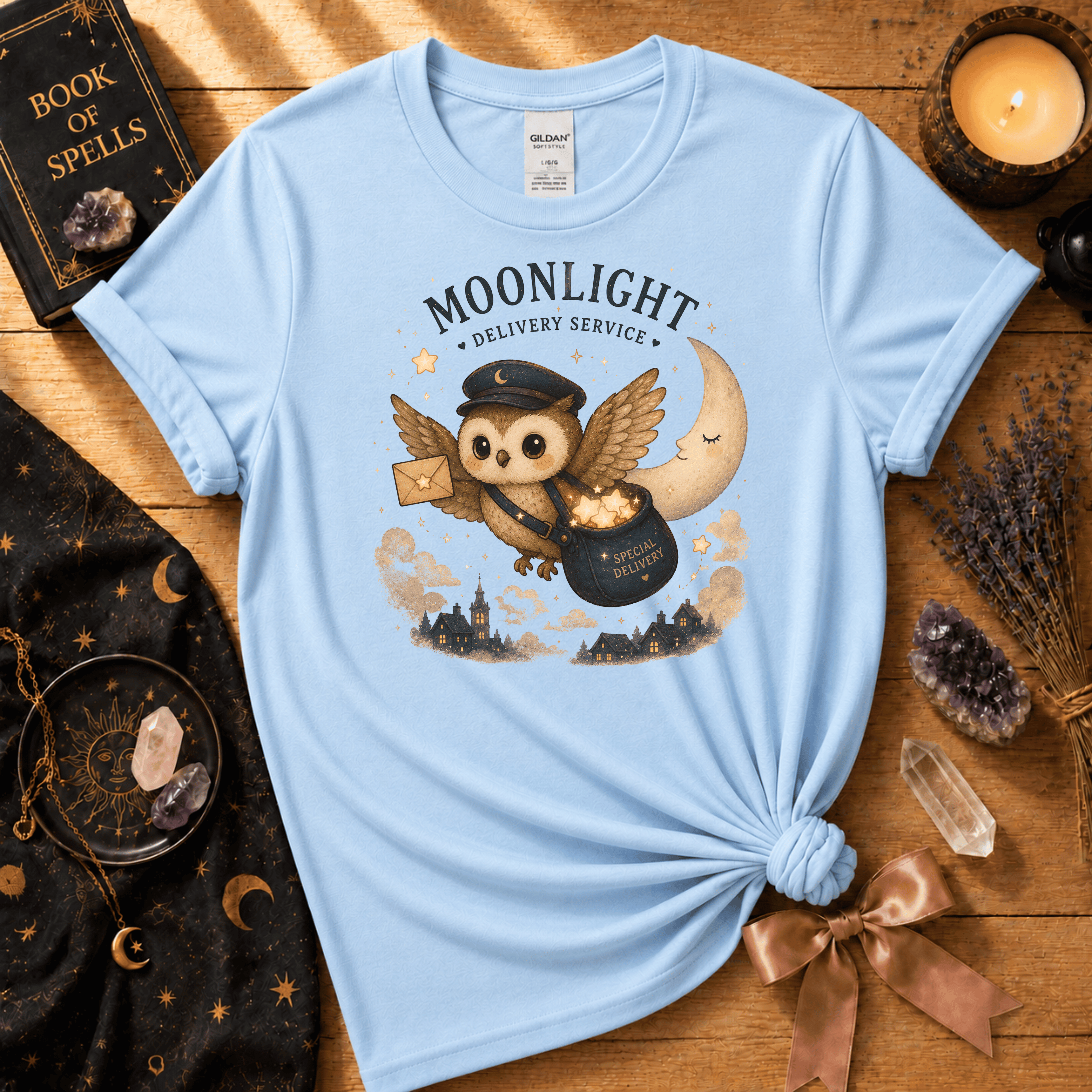 Moonlight Delivery | Celestial Graphic T-Shirt