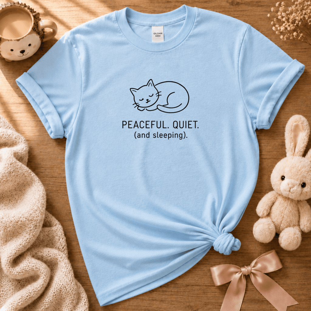 Peaceful, Quiet | Cute Animal Graphic T-Shirt