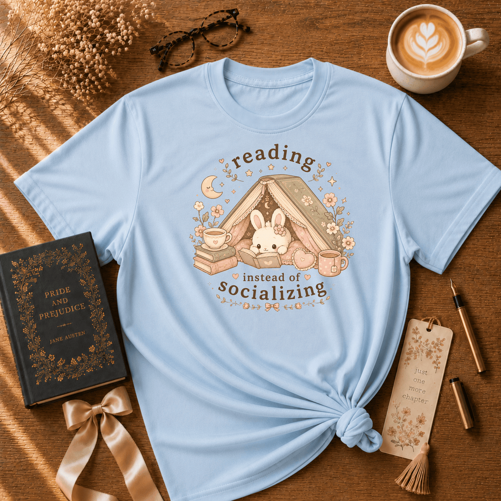 Reading Instead | Book Lover Graphic T-Shirt