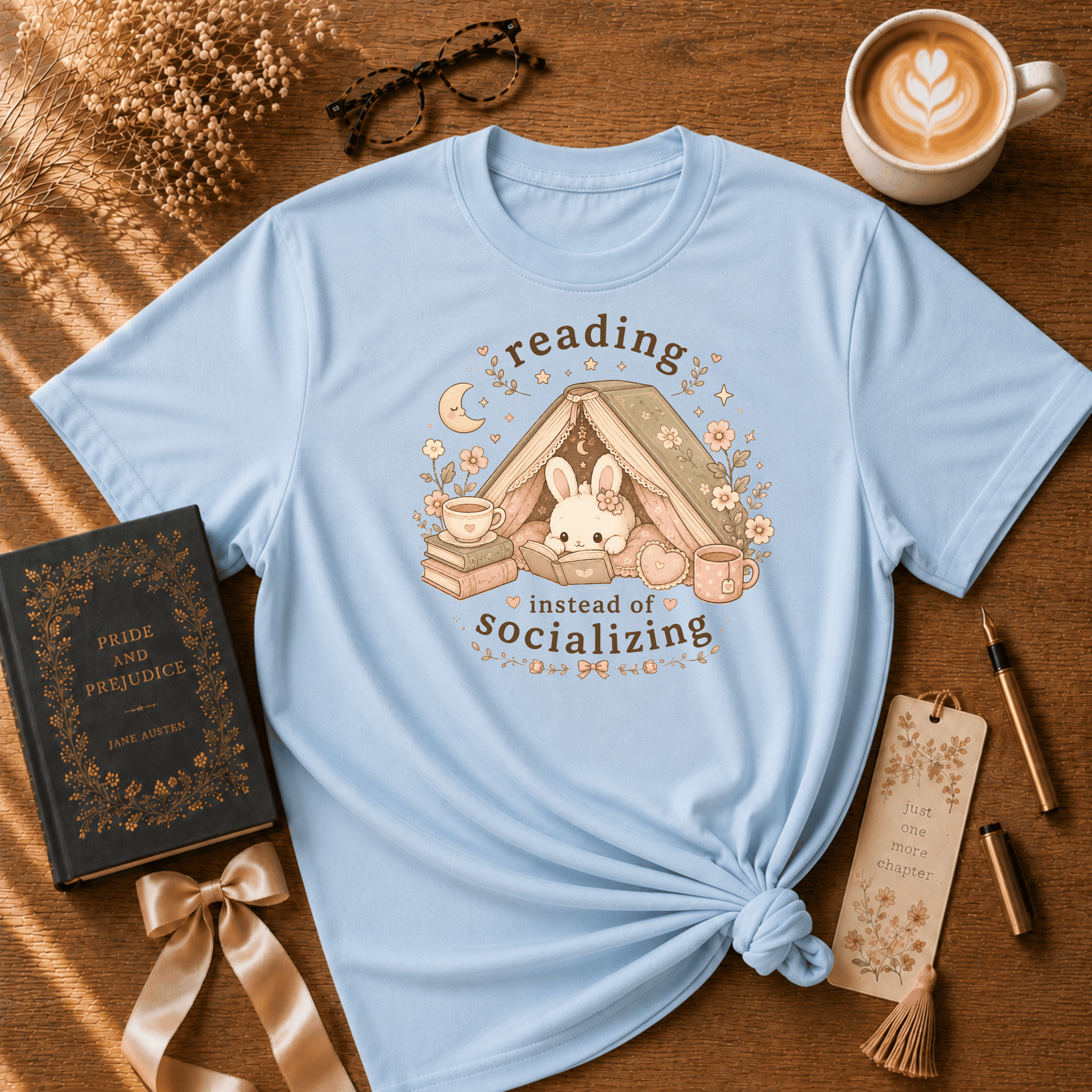 Reading Instead | Book Lover Graphic T-Shirt