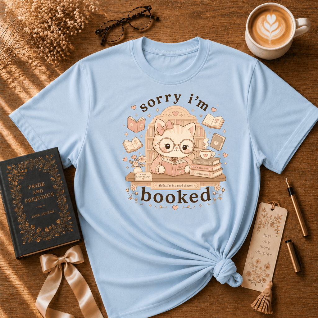 Sorry I'm Booked | Book Lover Graphic T-Shirt