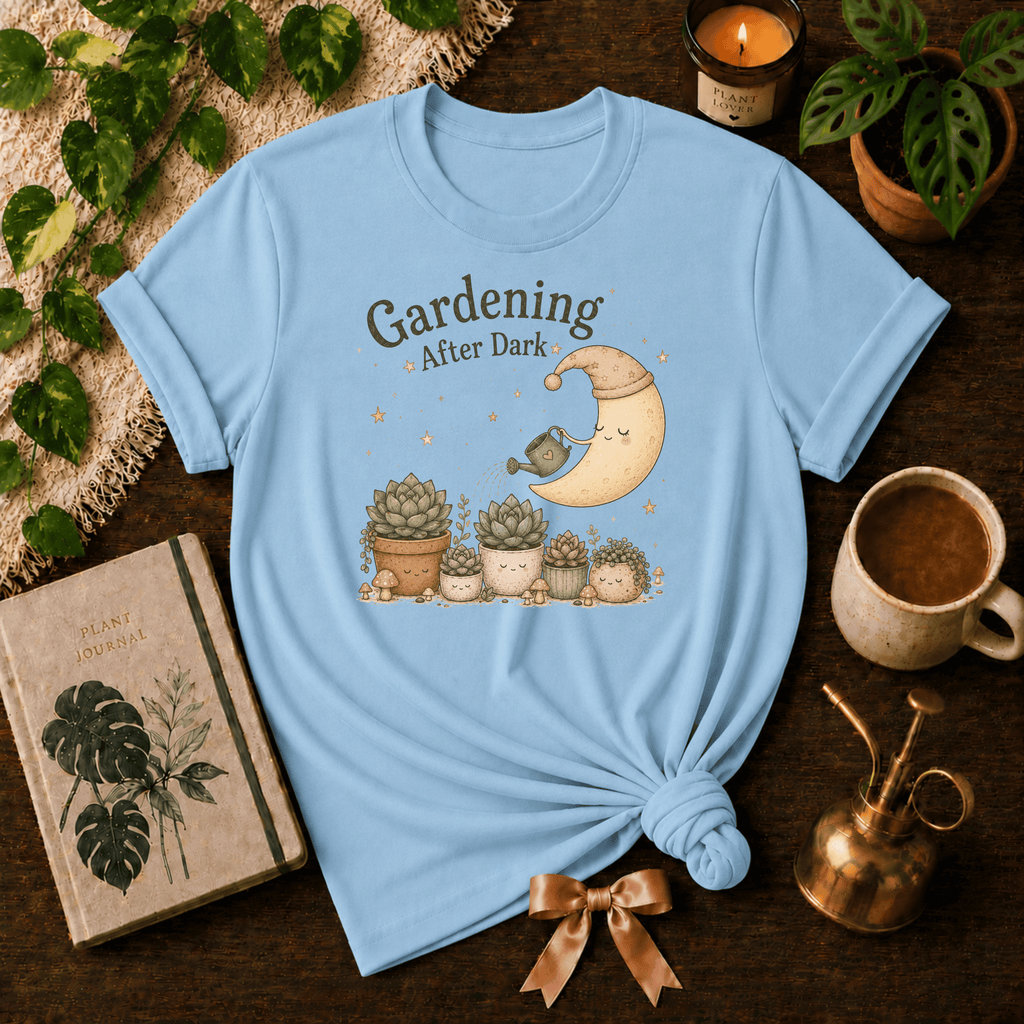 Gardening In The Dark | Plant Lover Graphic T-Shirt