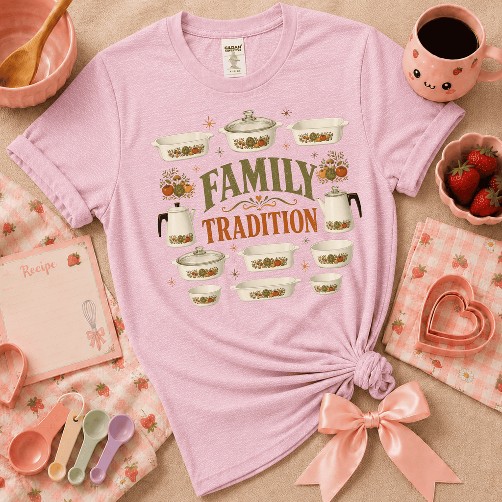 Family Tradition White | Cute Food Graphic T-Shirt