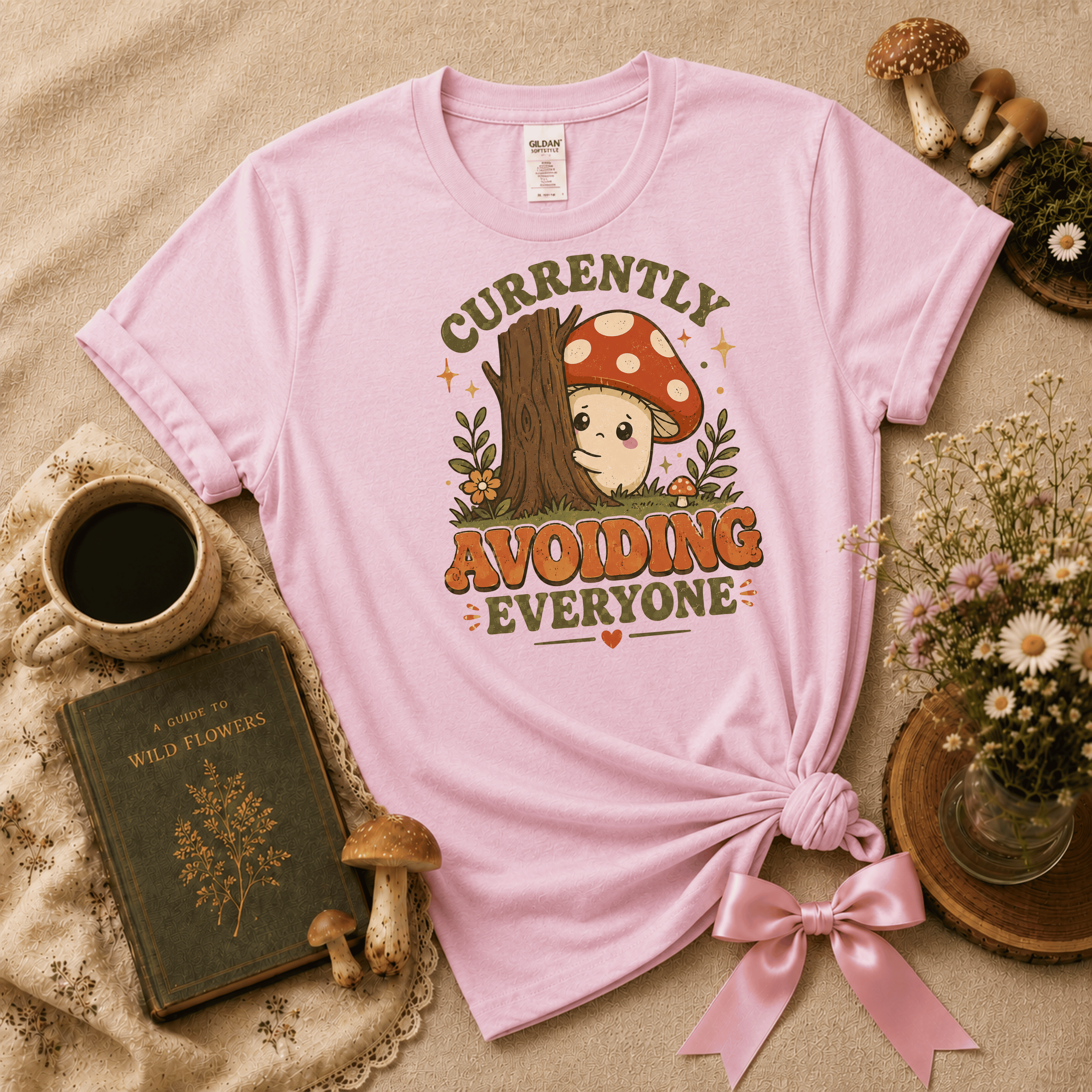 Currently Avoiding | Cottagecore Graphic T-Shirt