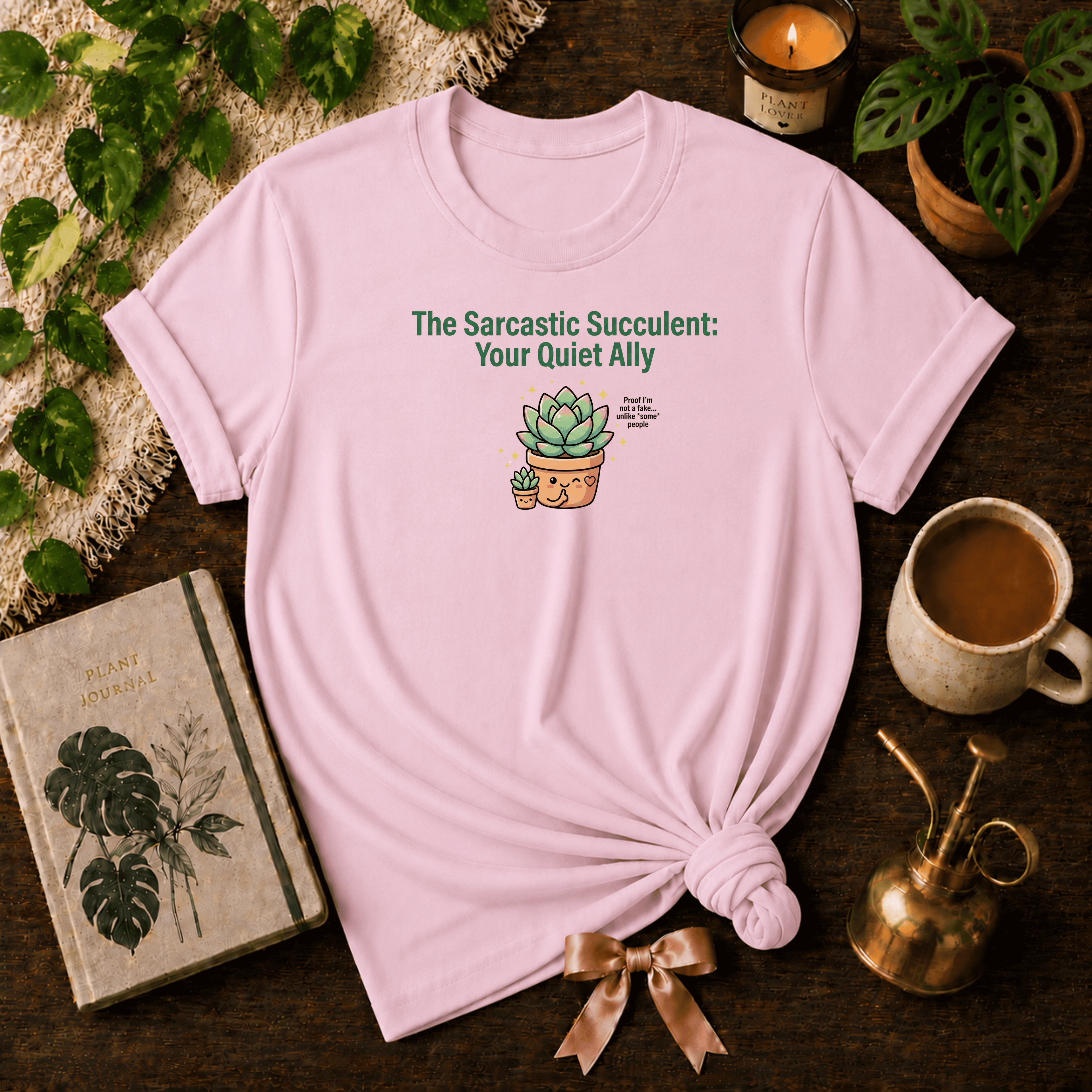 Sarcastic Succulent | Plant Lover Graphic T-Shirt
