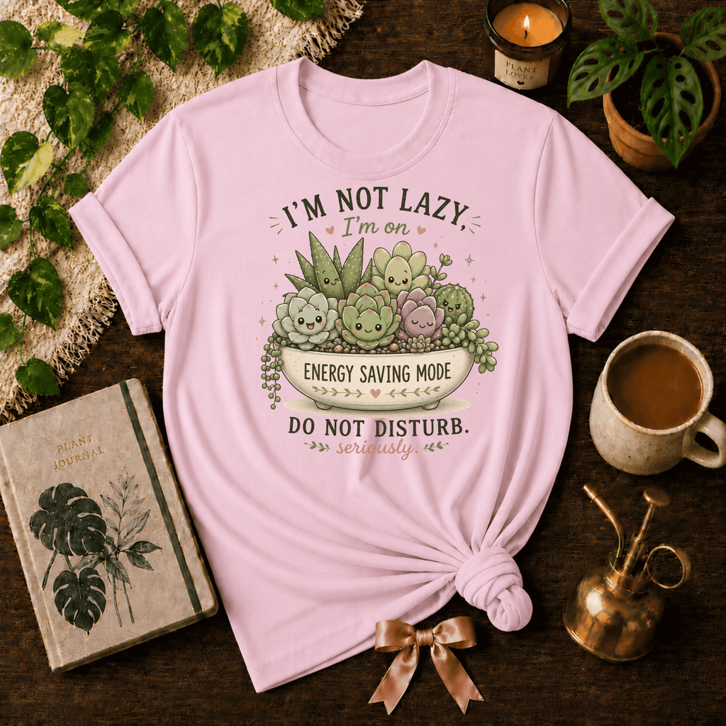 Energy Saving Mode | Plant Lover Graphic T-Shirt
