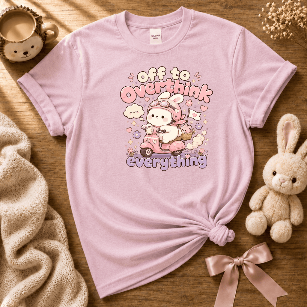 Overthink Bunny | Cute Animal Graphic T-Shirt