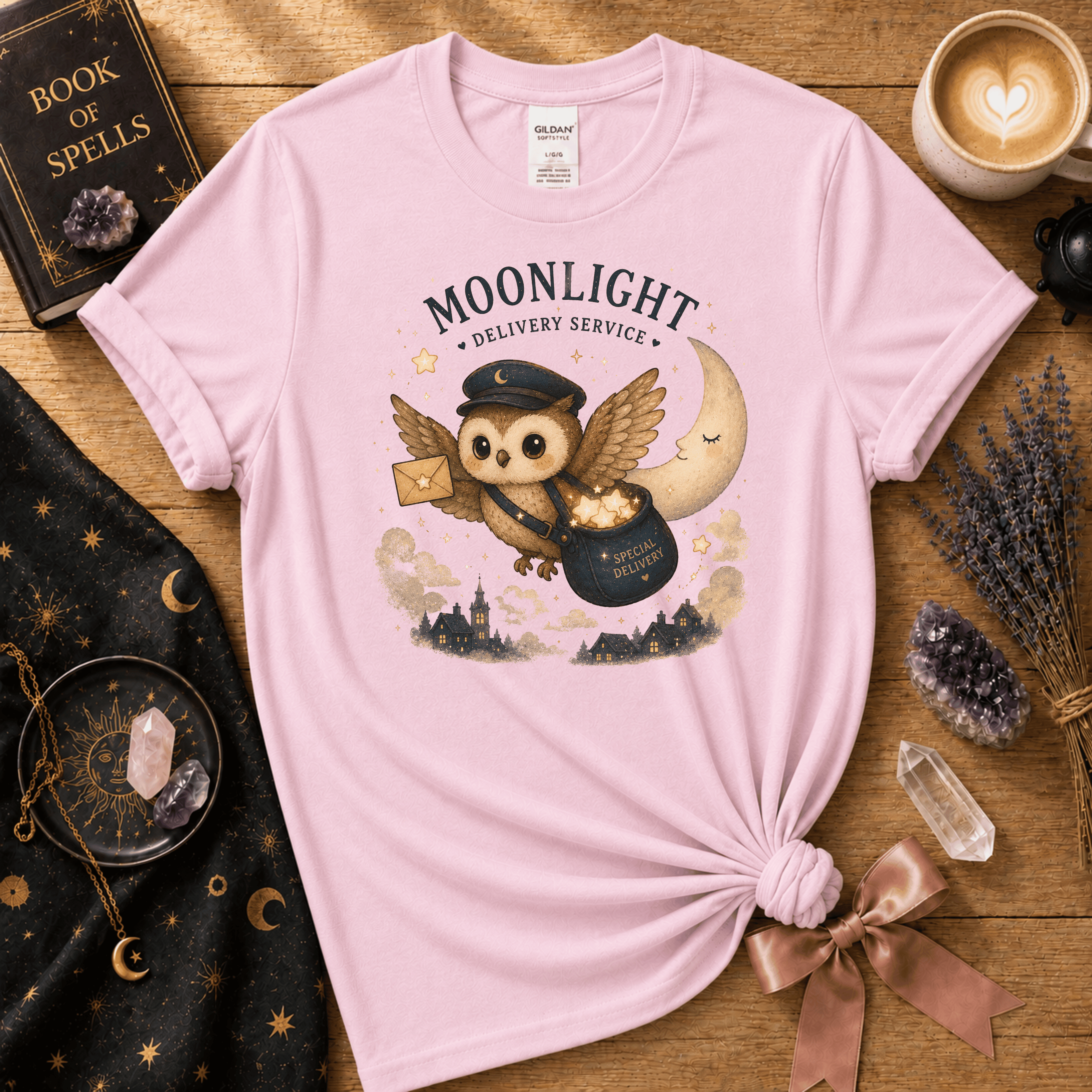 Moonlight Delivery | Celestial Graphic T-Shirt