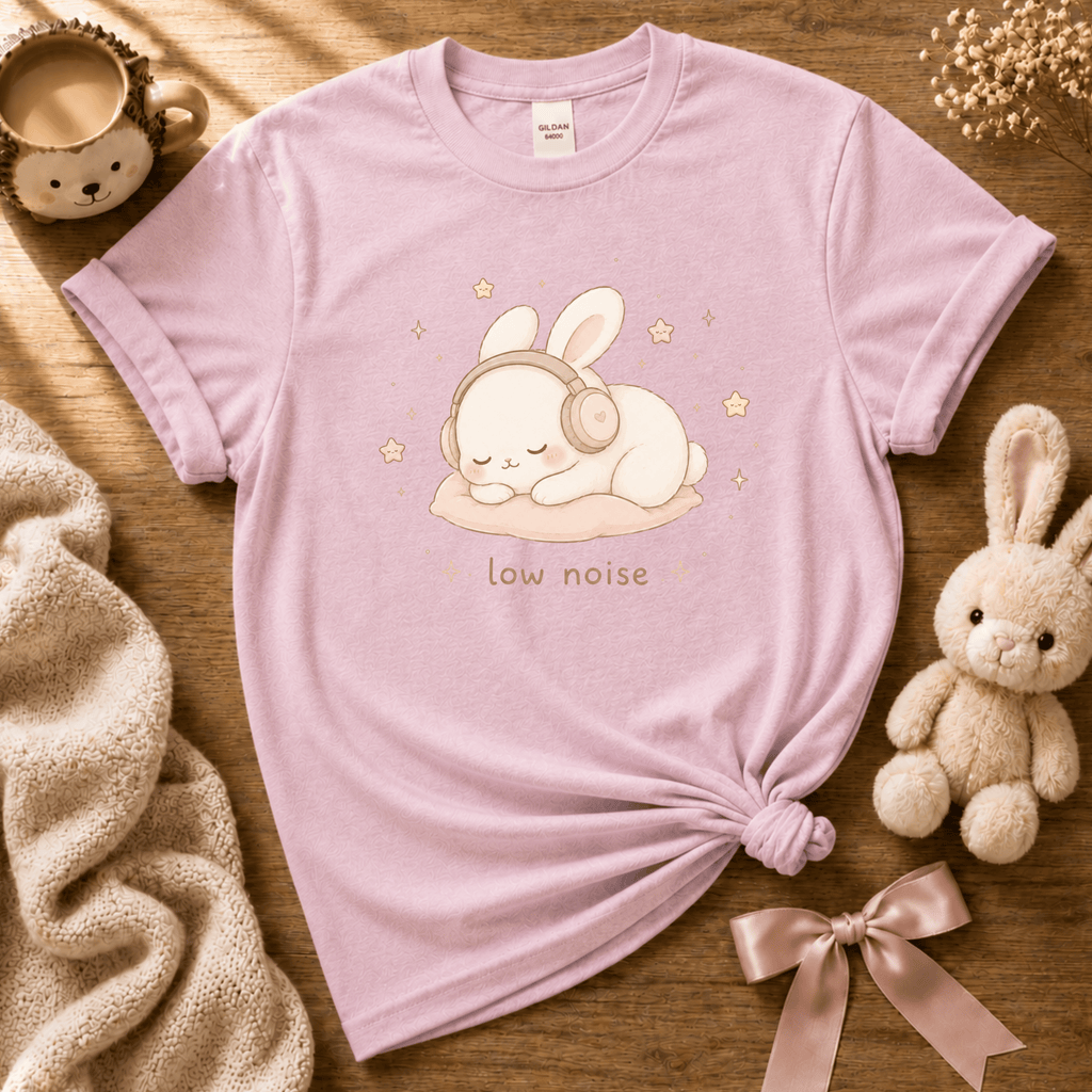 Low Noise Bunny | Cute Animal Graphic T-Shirt