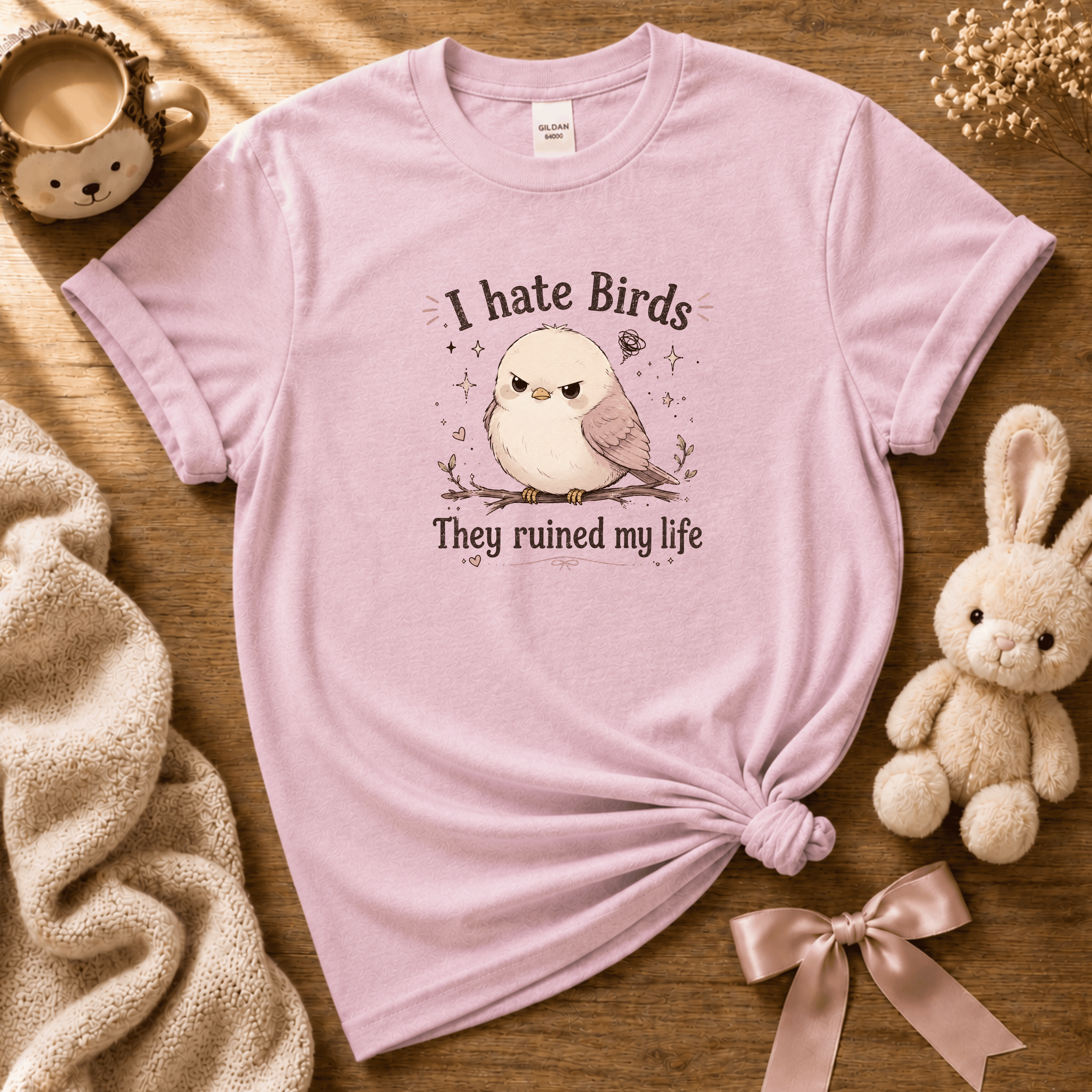 I Hate Birds | Cute Animal Graphic T-Shirt
