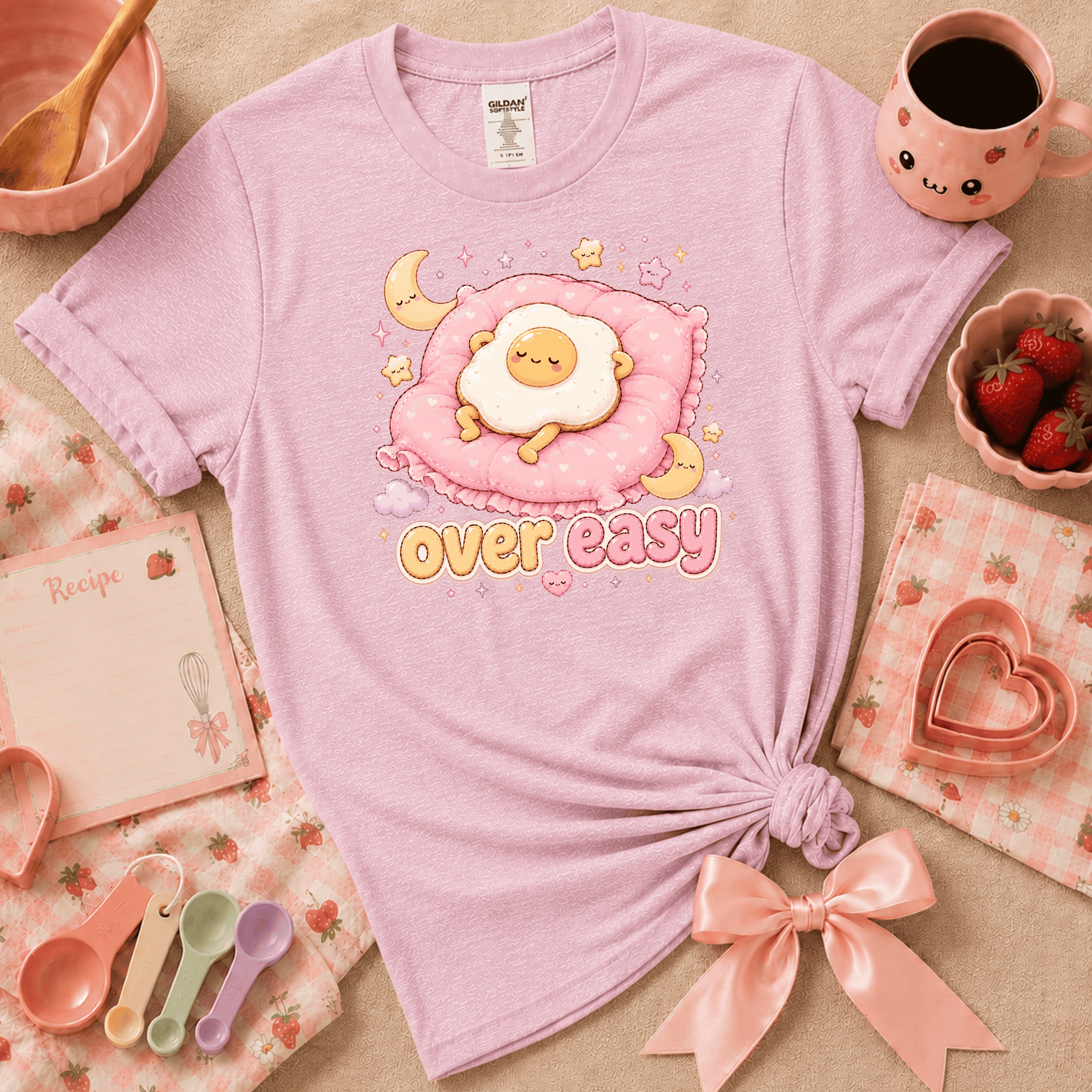 Over Easy | Cute Food Graphic T-Shirt