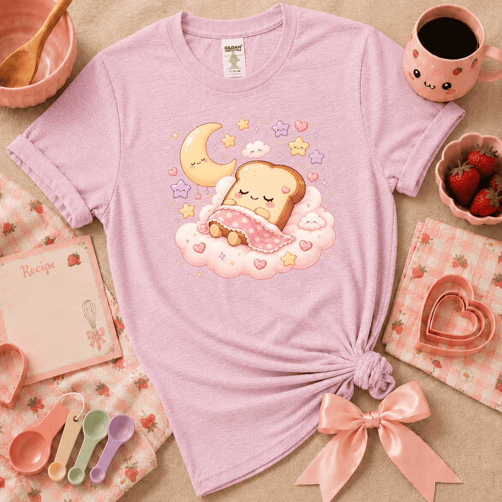 Sleeping Toast | Cute Food Graphic T-Shirt