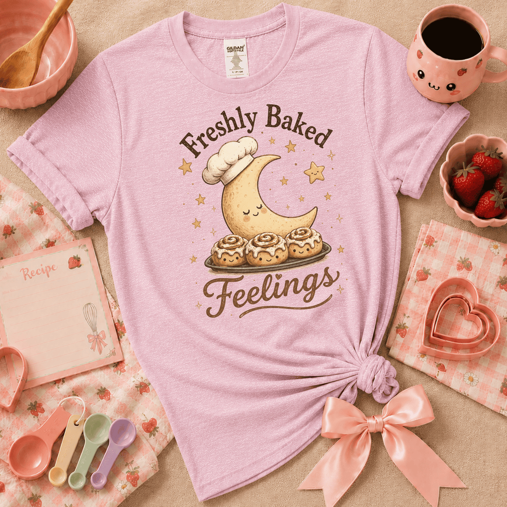 Freshly Baked Feelings | Cute Food Graphic T-Shirt