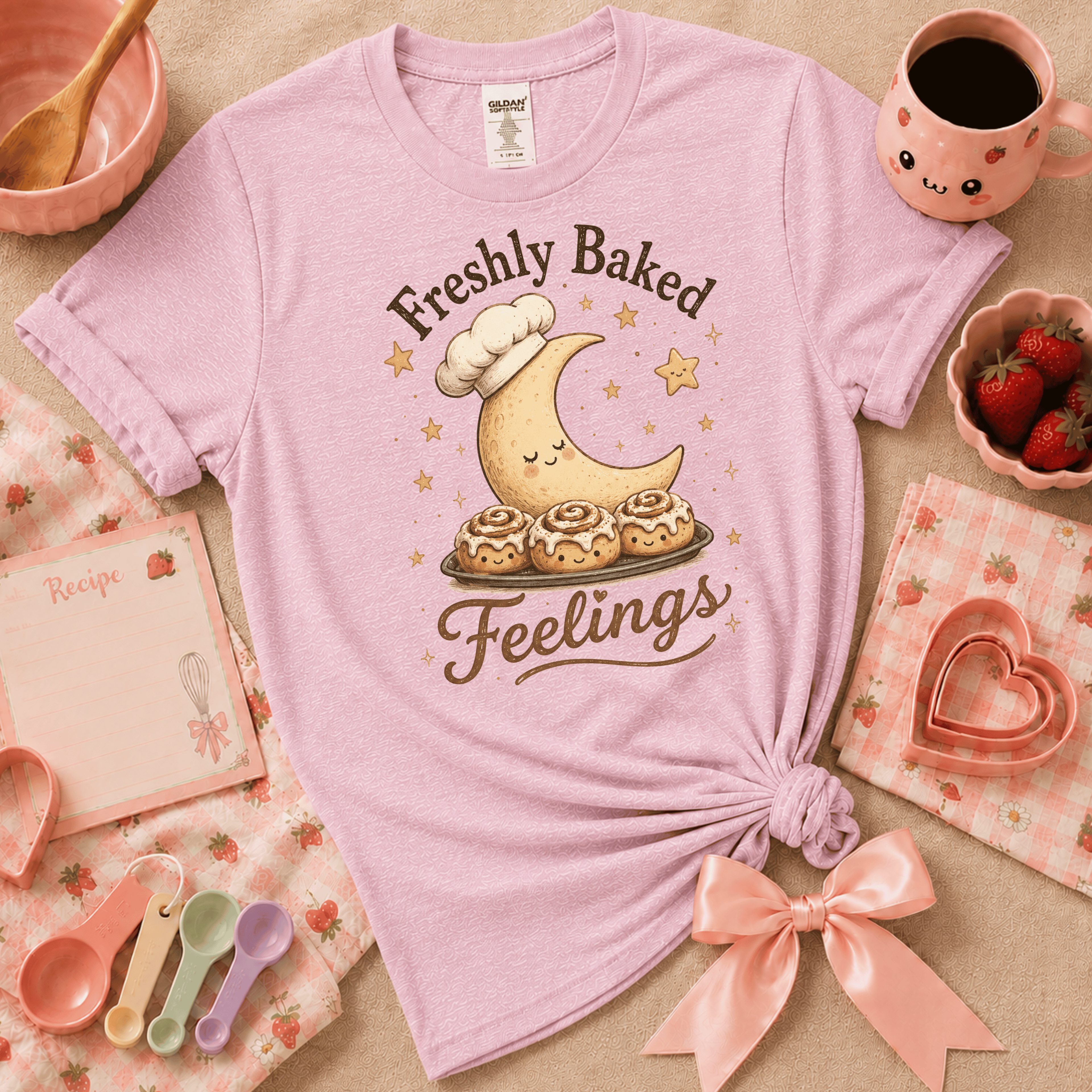 Freshly Baked Feelings | Cute Food Graphic T-Shirt