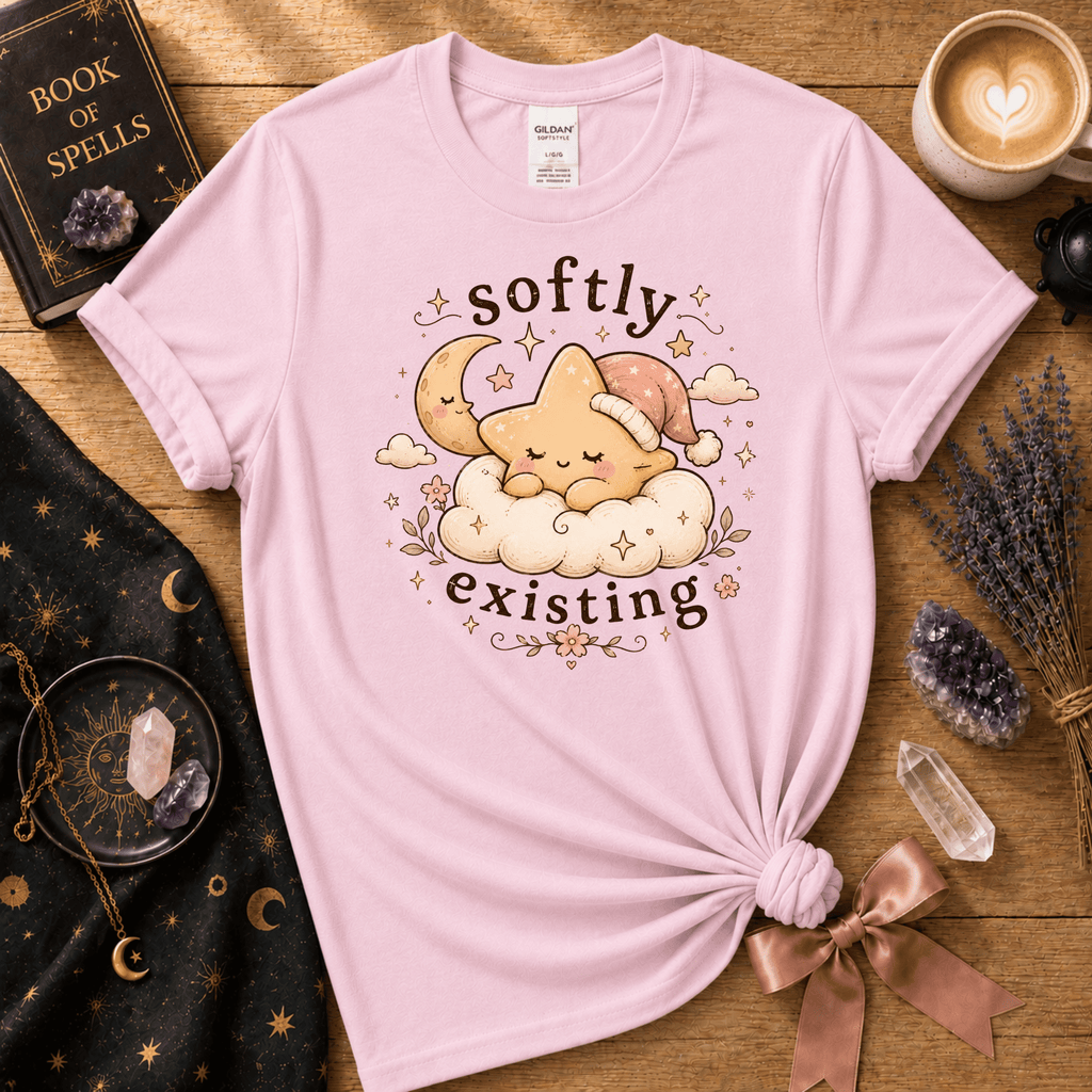 Star Softly Existing On Cloud | Celestial Graphic T-Shirt
