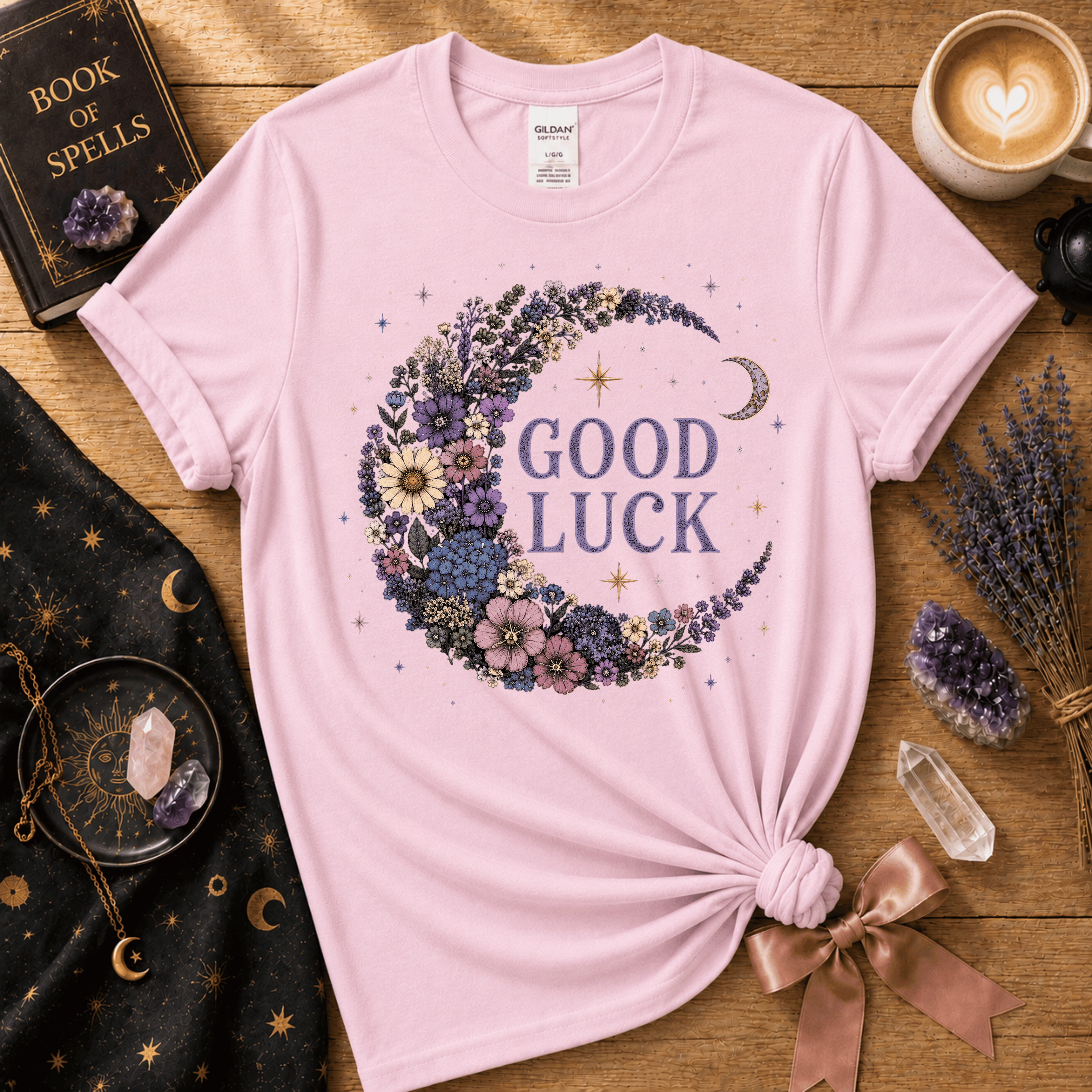 Good Luck Lavender | Celestial Graphic T-Shirt