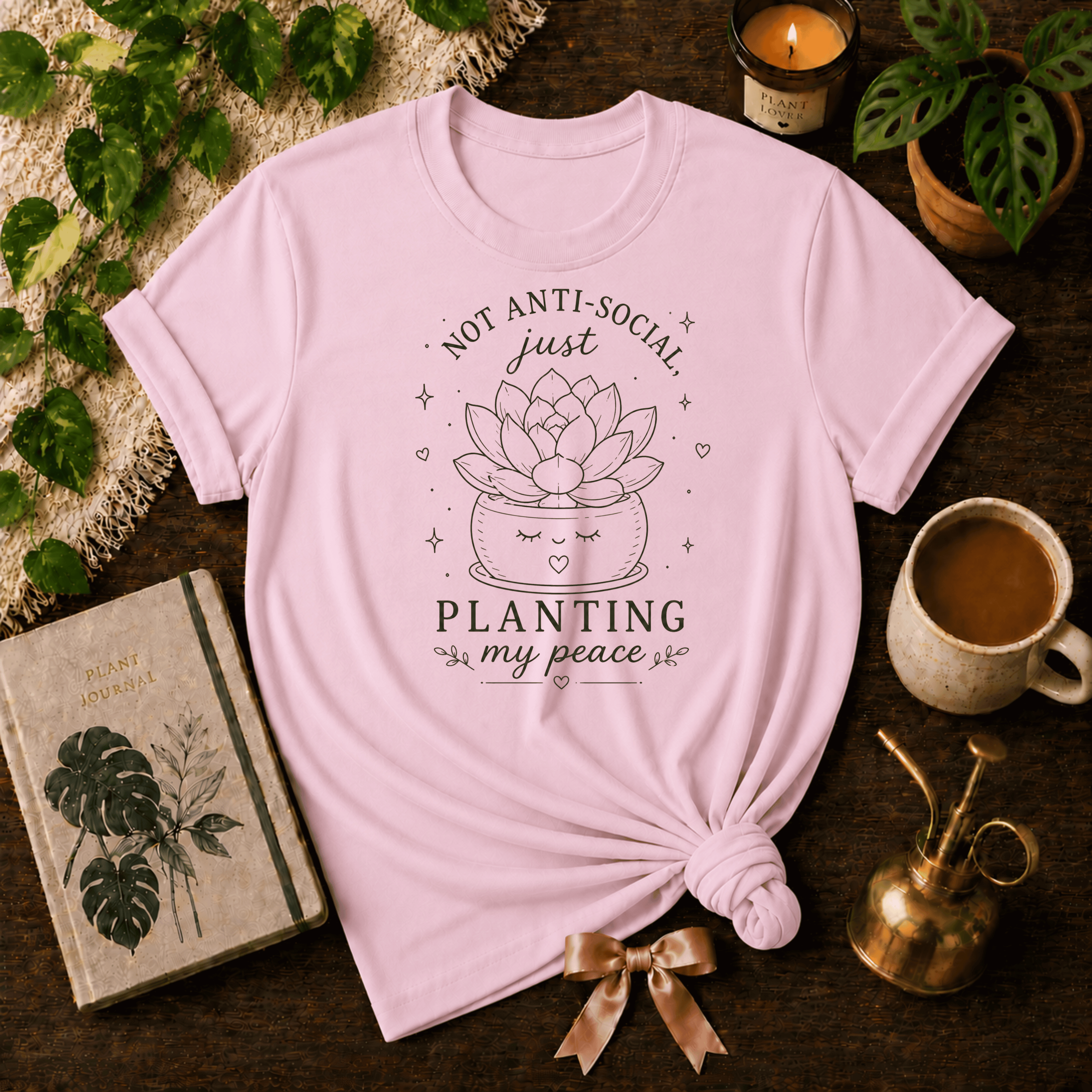Planting My Peace | Plant Lover Graphic T-Shirt