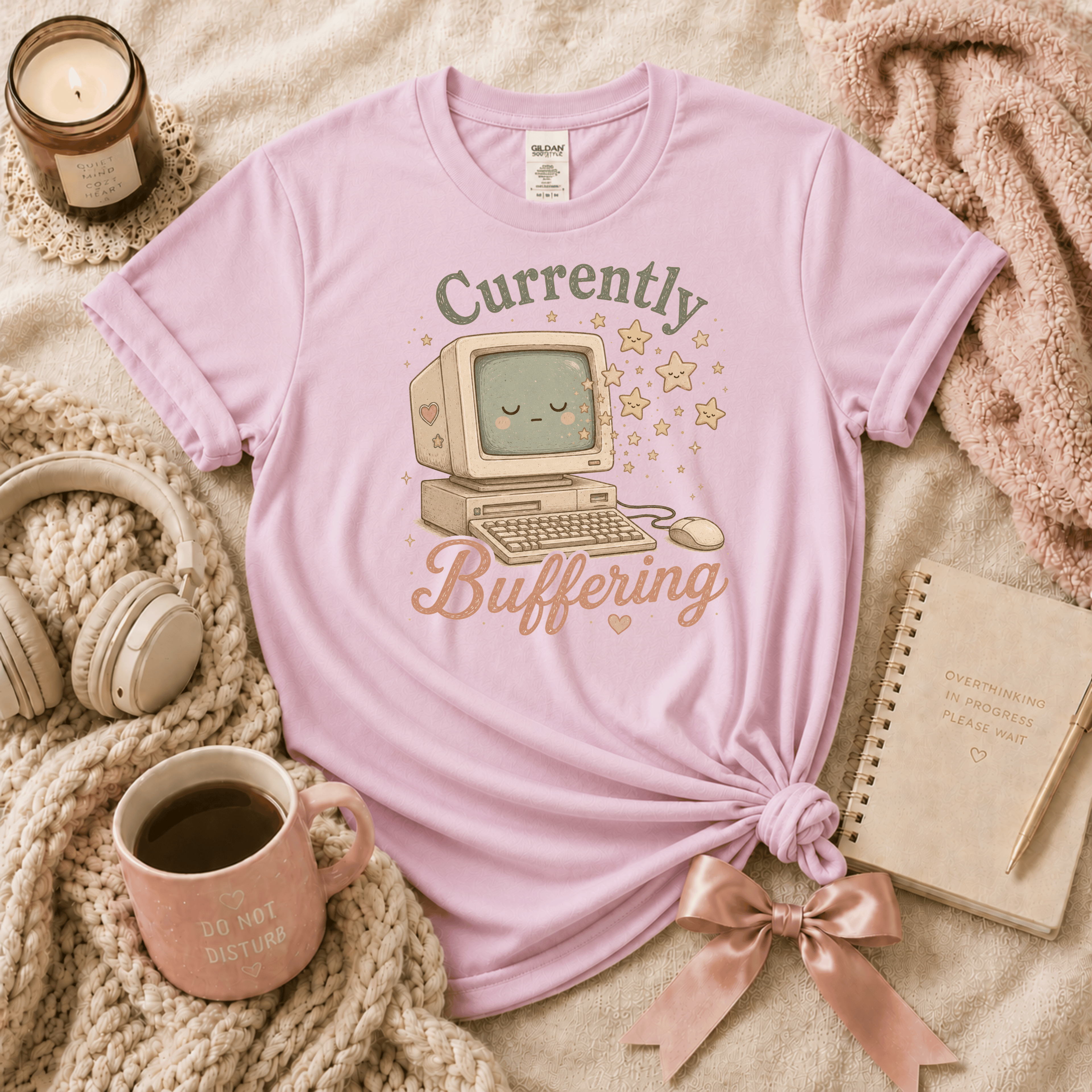 Buffering | Funny Introvert Graphic T-Shirt
