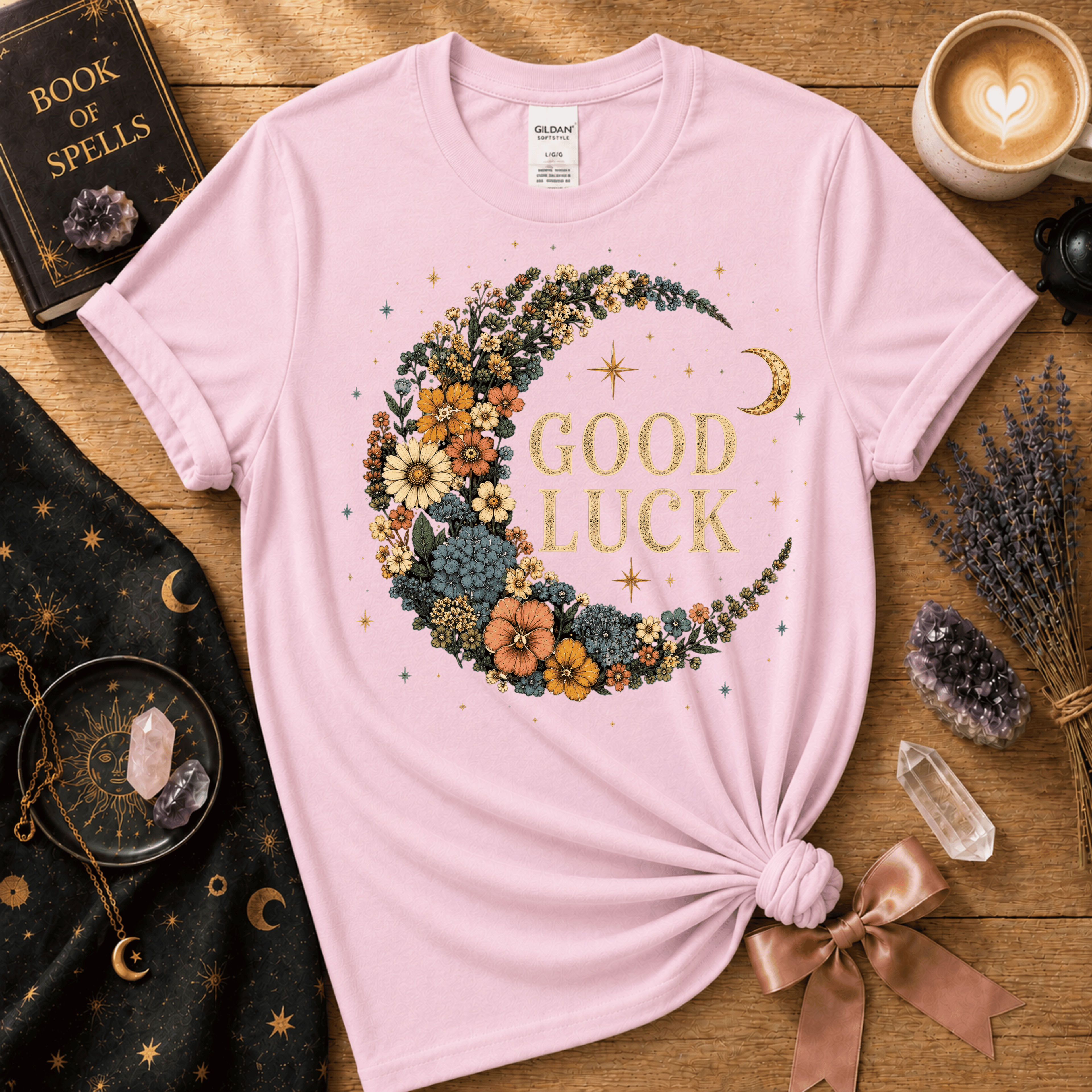 Good Luck Gold | Celestial Graphic T-Shirt