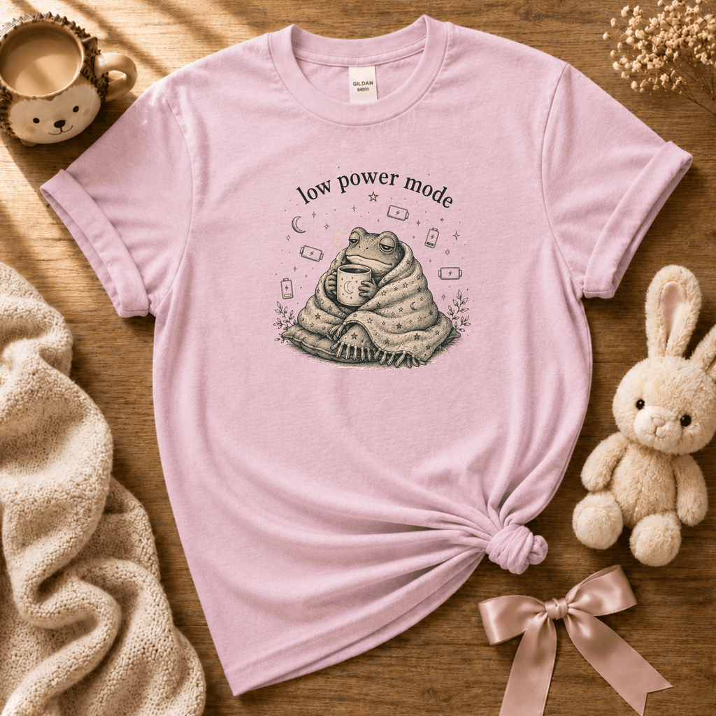 Low Power Frog | Cute Animal Graphic T-Shirt