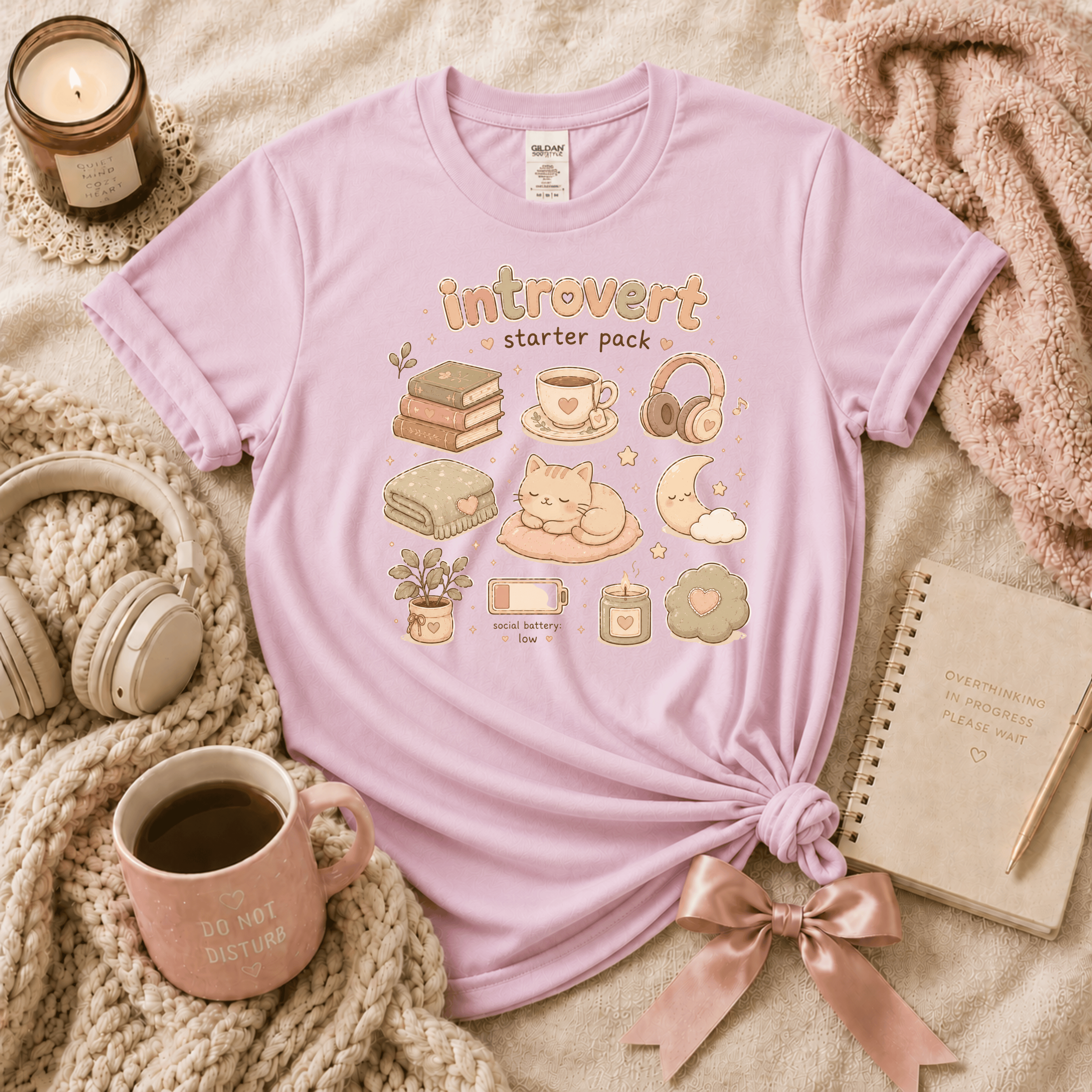Introvert Starter Pack | Funny Introvert Graphic T-Shirt