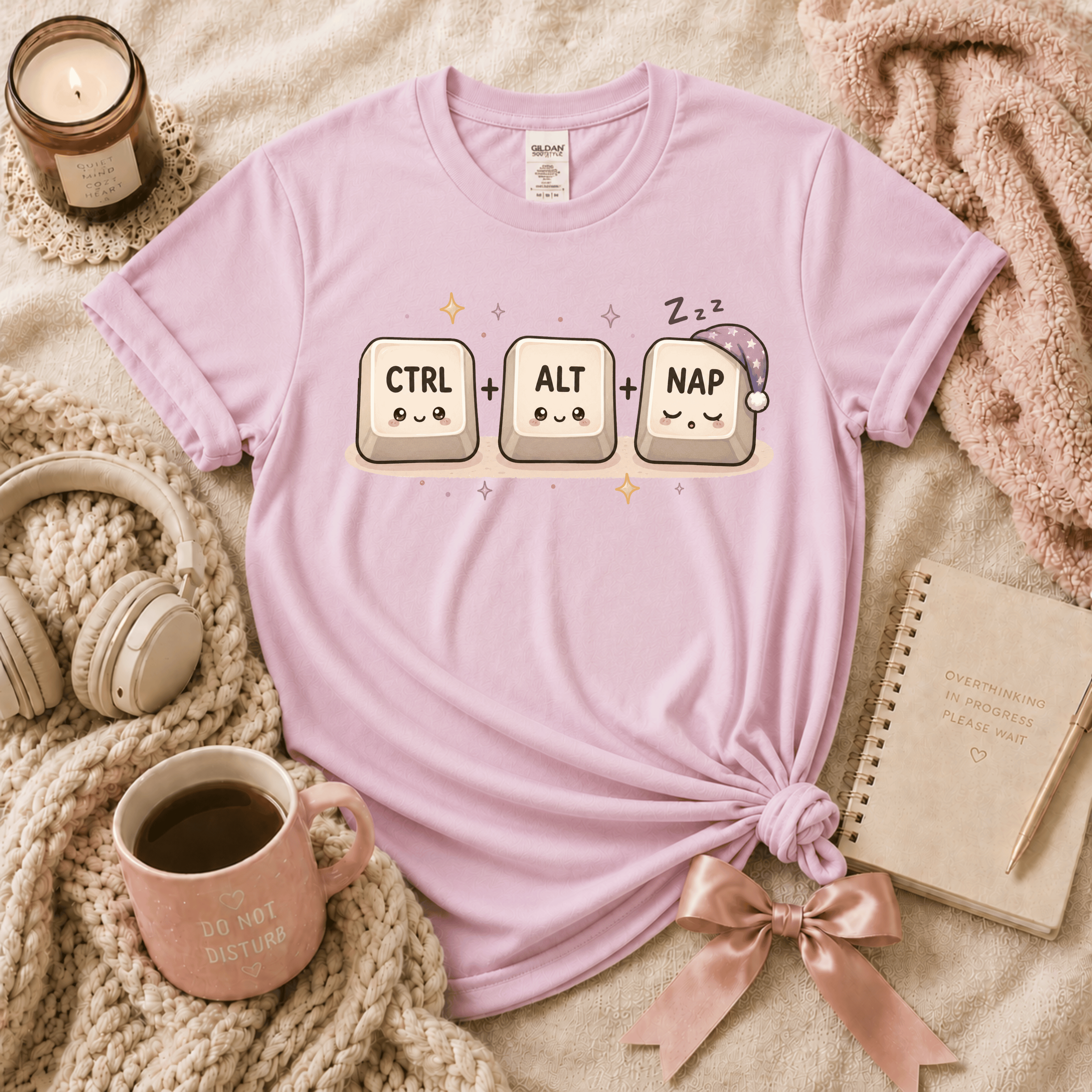 CTRL + ALT + NAP | Funny Introvert Graphic T-Shirt