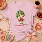 Always Free Watermelon Girl | Cute Food Graphic T-Shirt
